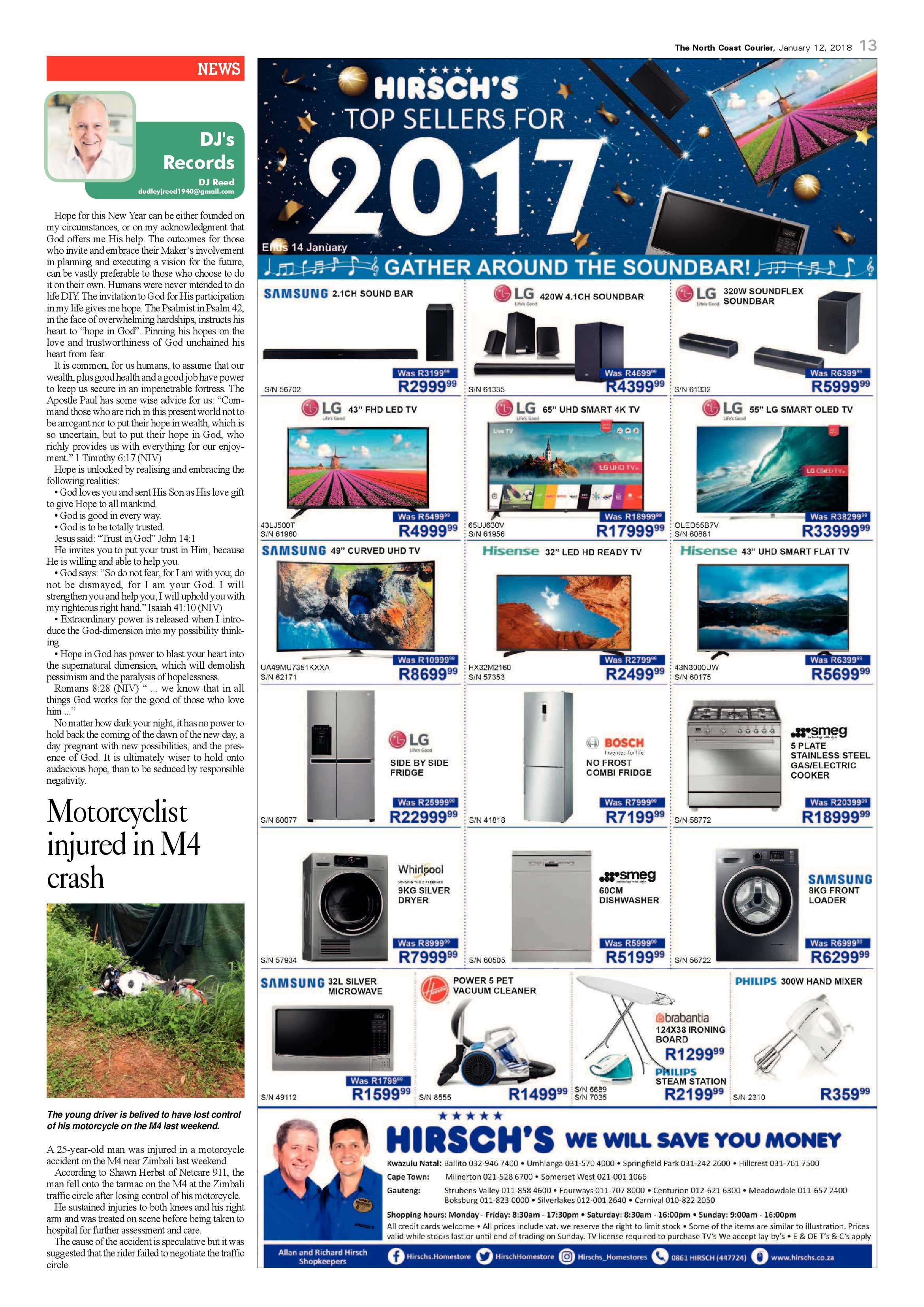 The North Coast Courier – 12 January 2018 page 13