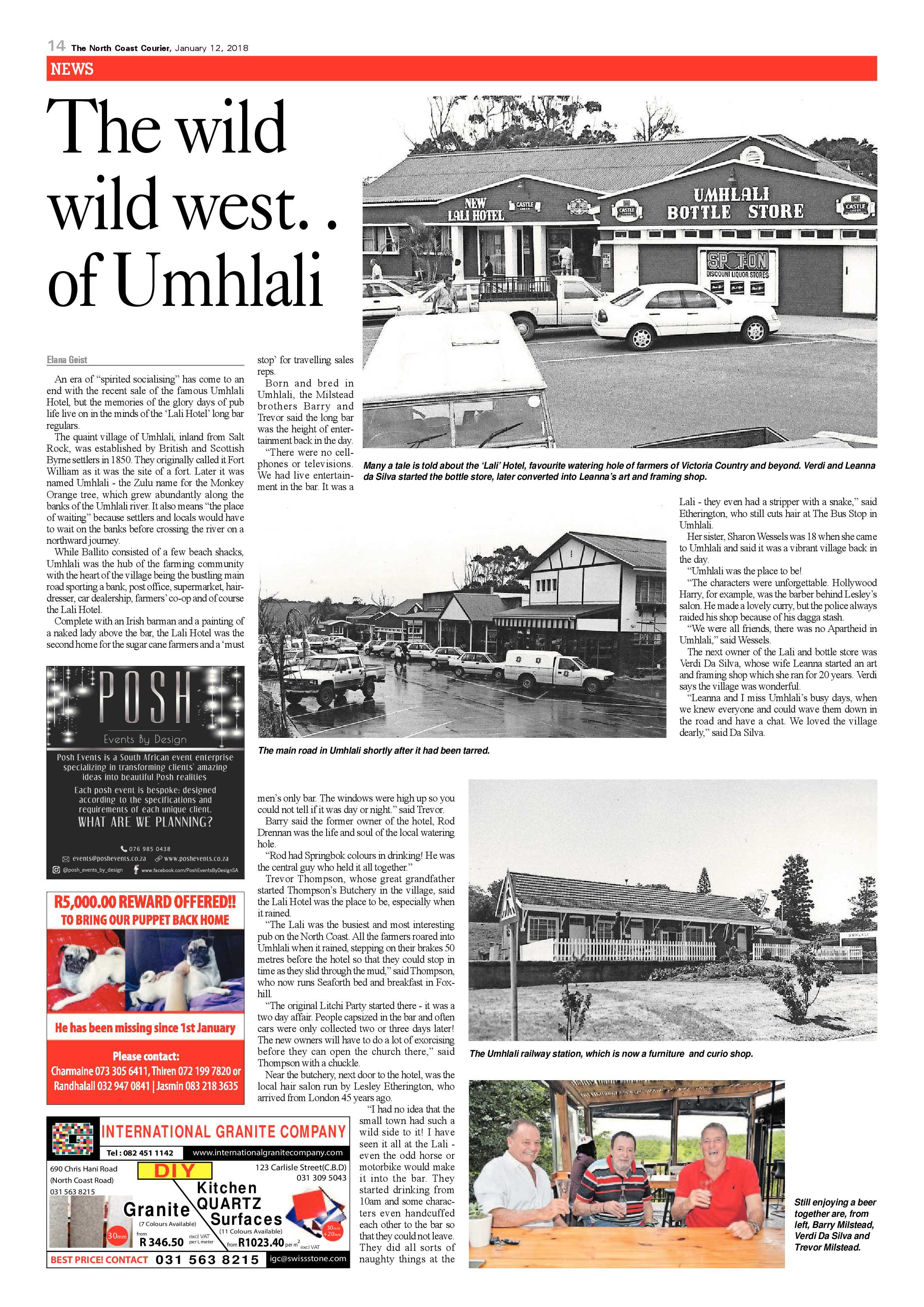 The North Coast Courier – 12 January 2018 page 14