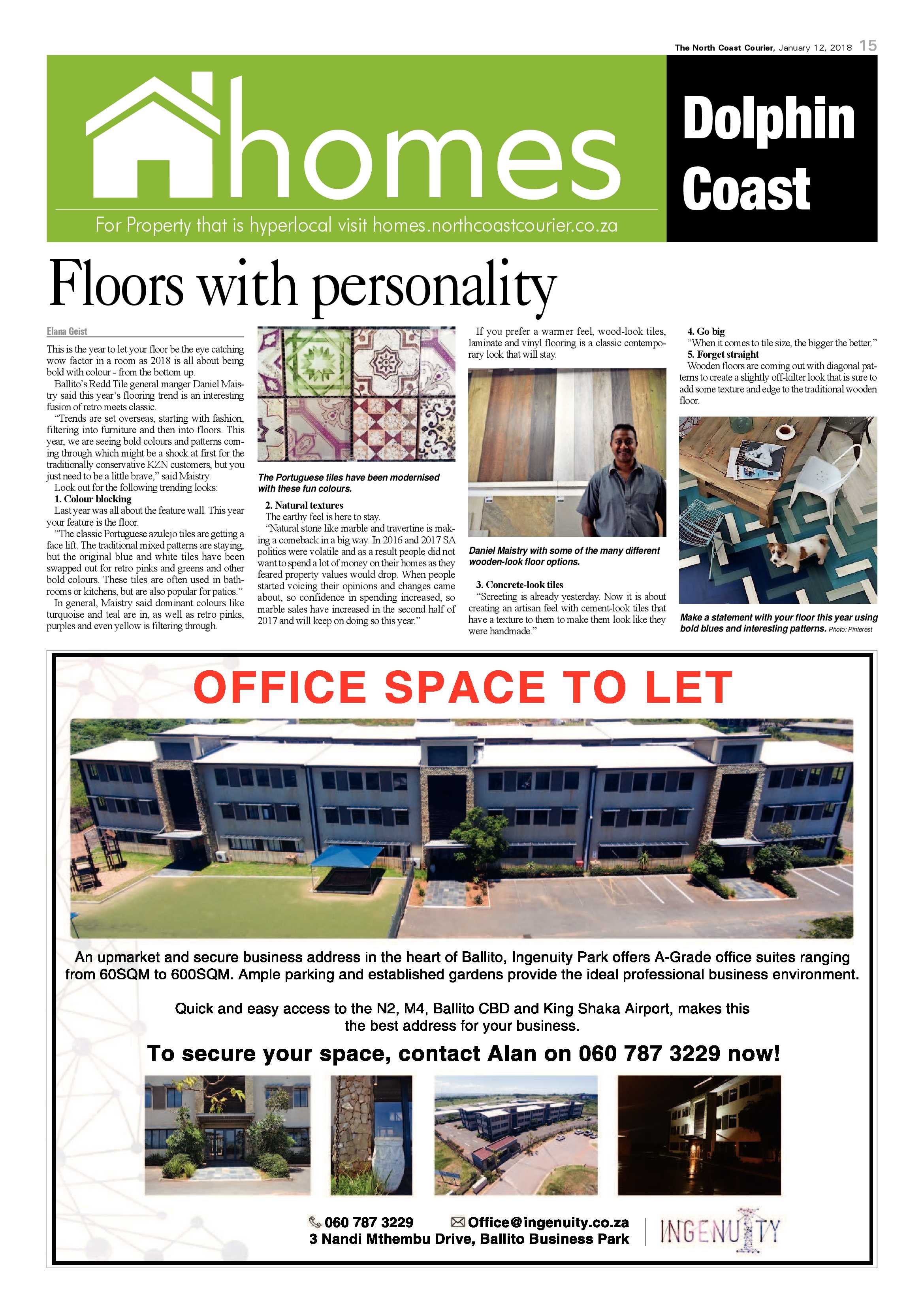 The North Coast Courier – 12 January 2018 page 15