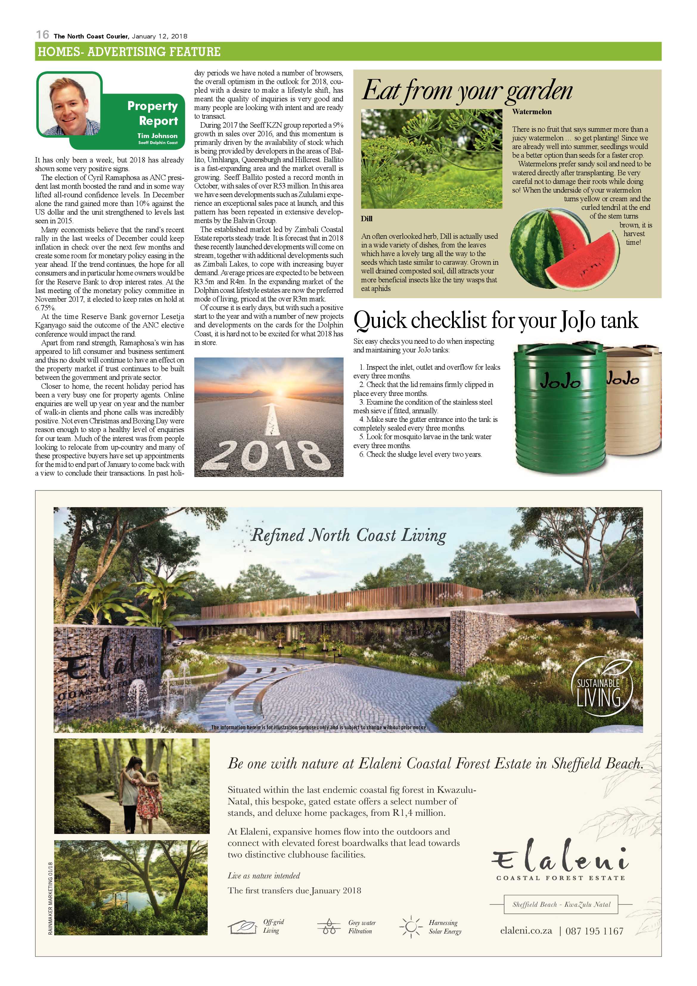 The North Coast Courier – 12 January 2018 page 16