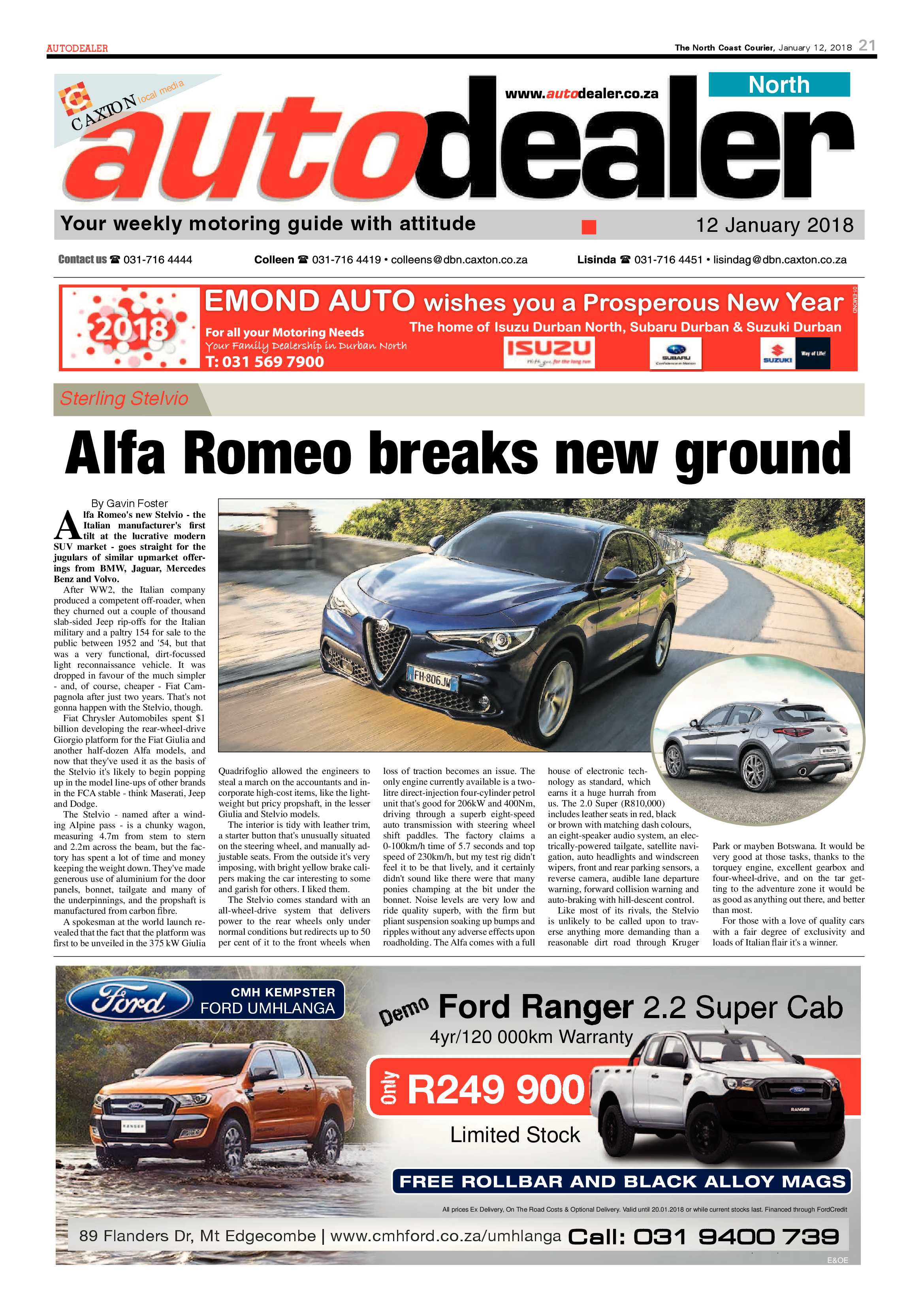 The North Coast Courier – 12 January 2018 page 21