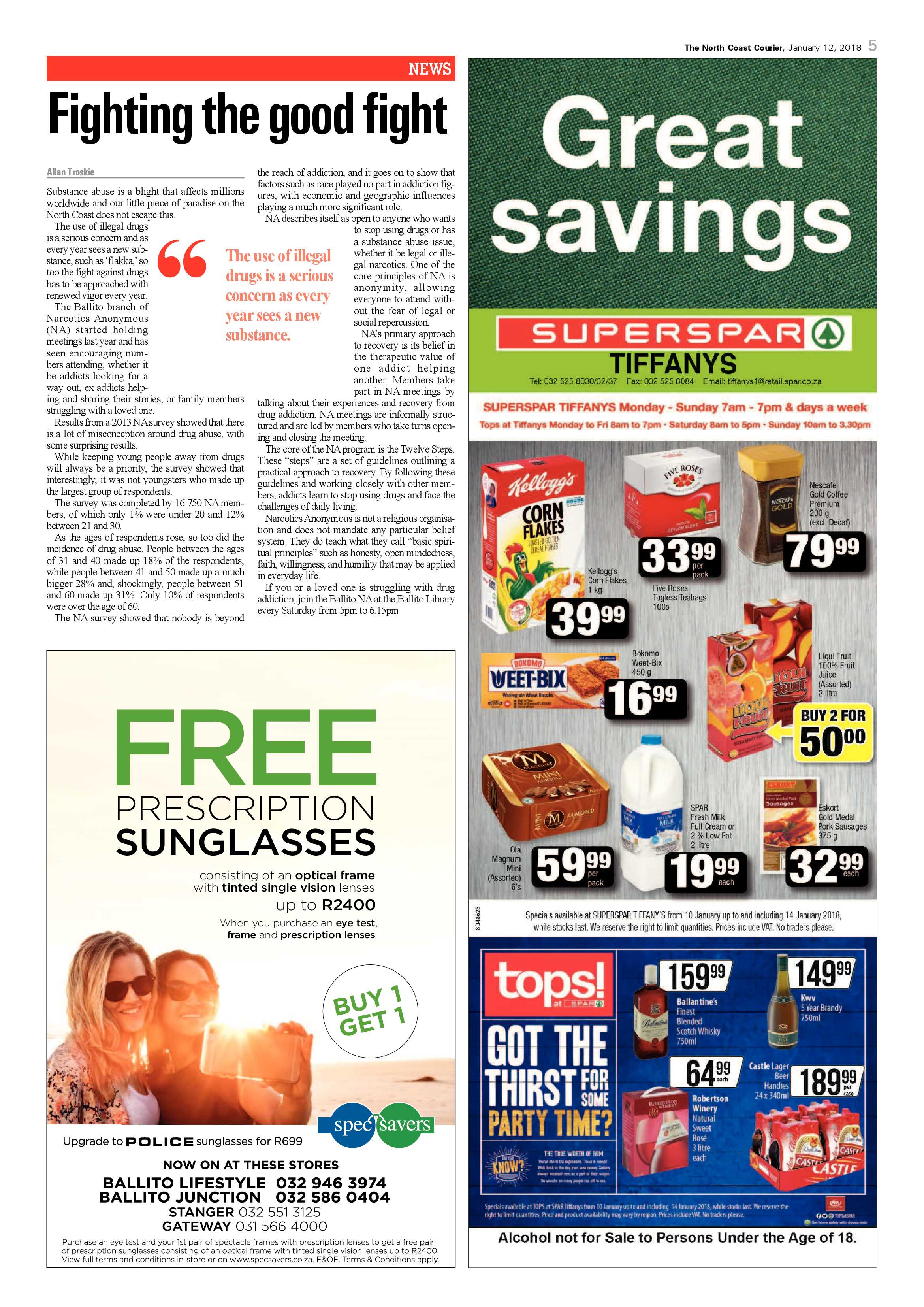 The North Coast Courier – 12 January 2018 page 5