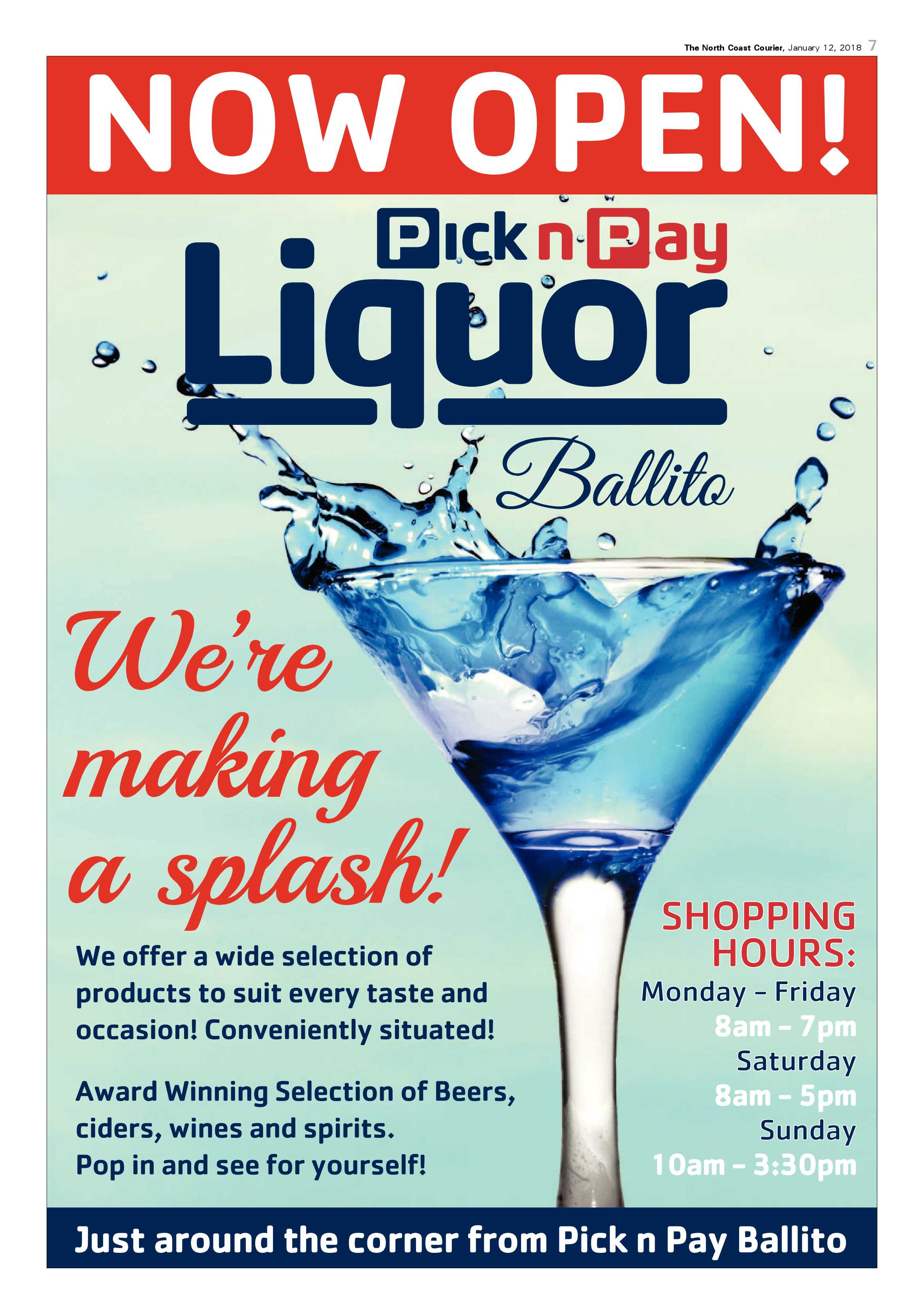 The North Coast Courier – 12 January 2018 page 7