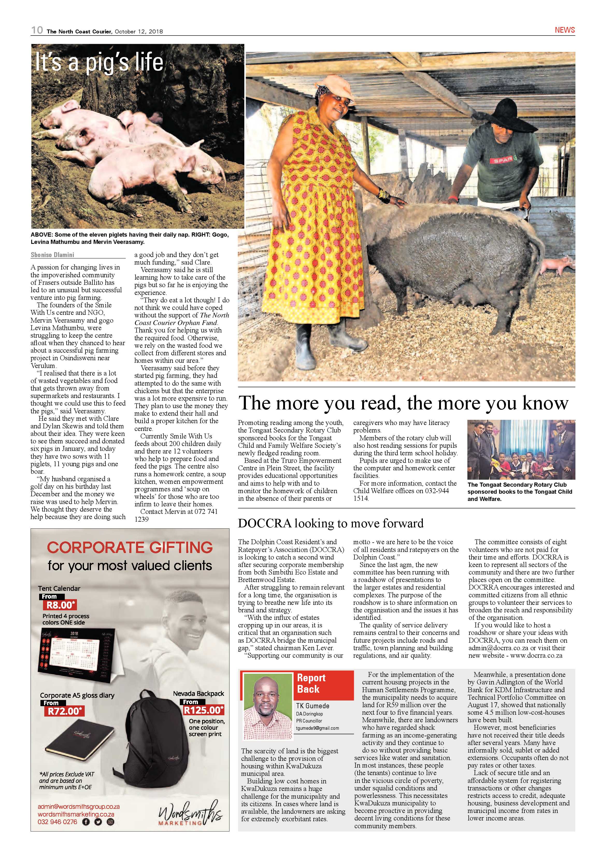 The North Coast Courier – 12 October 2018 page 10
