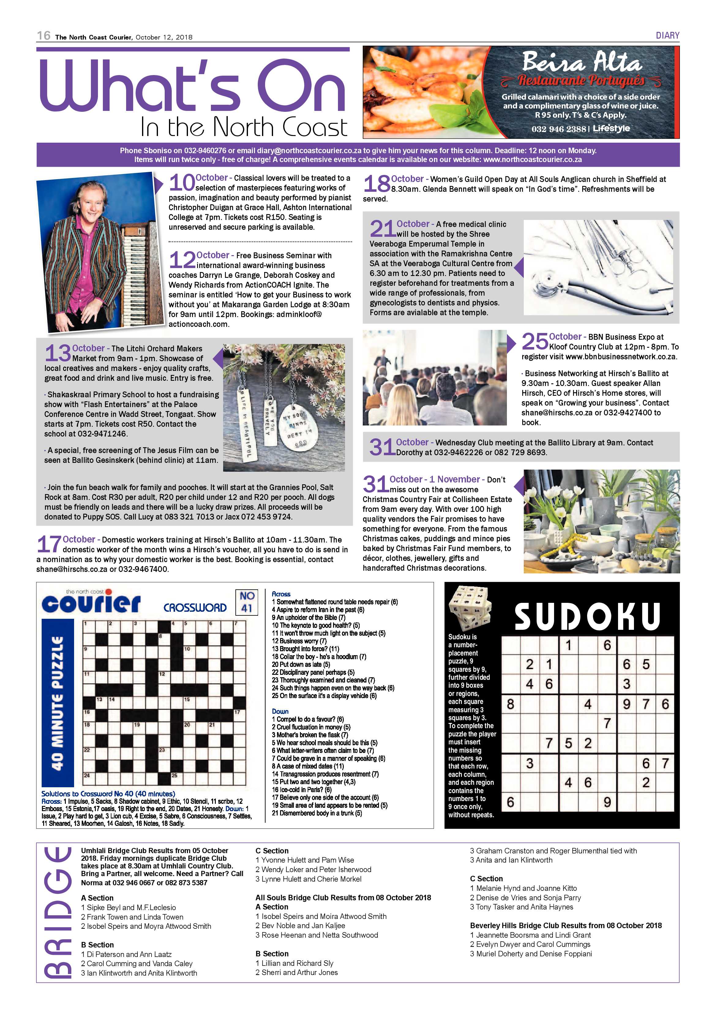 The North Coast Courier – 12 October 2018 page 16