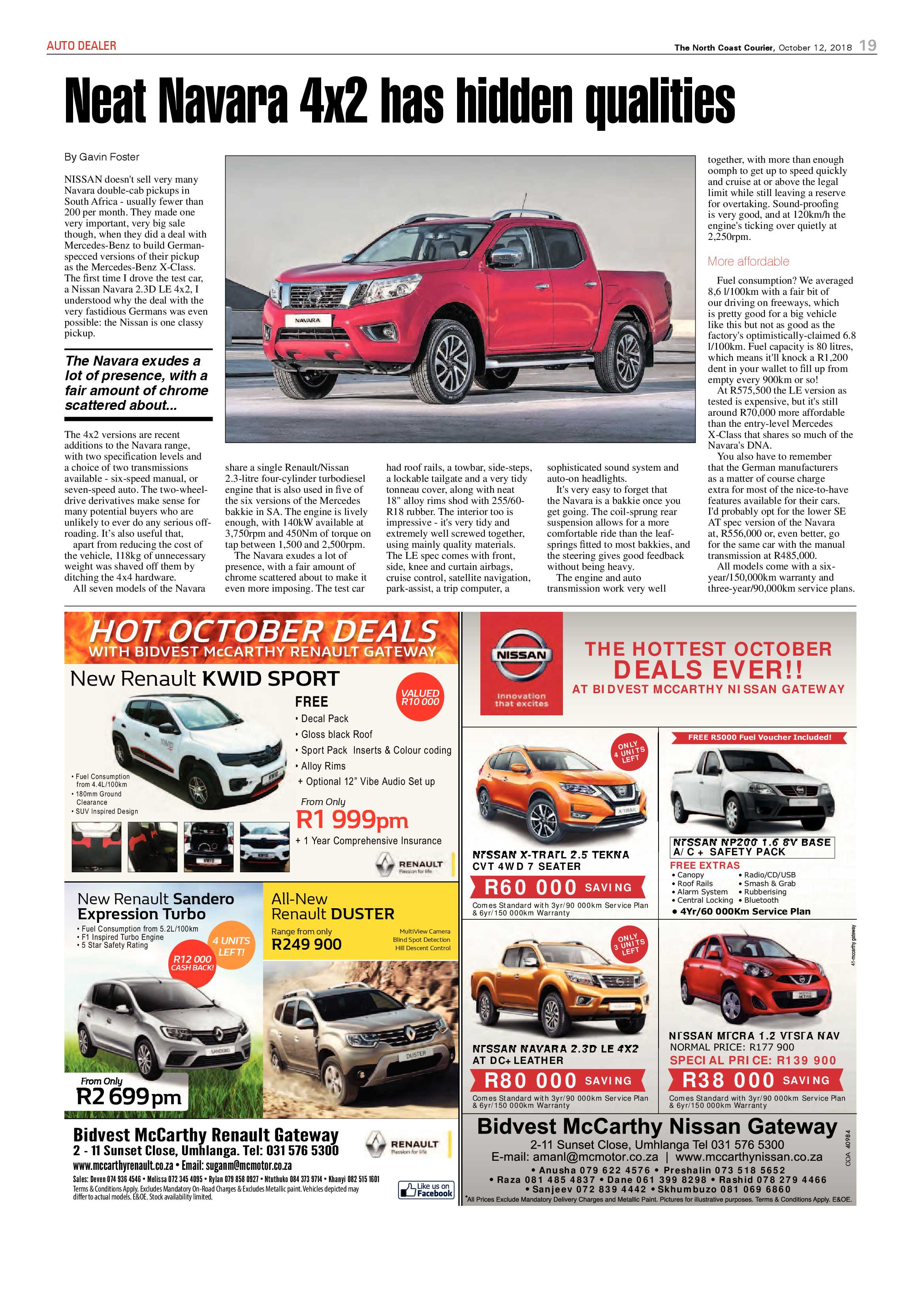 The North Coast Courier – 12 October 2018 page 19
