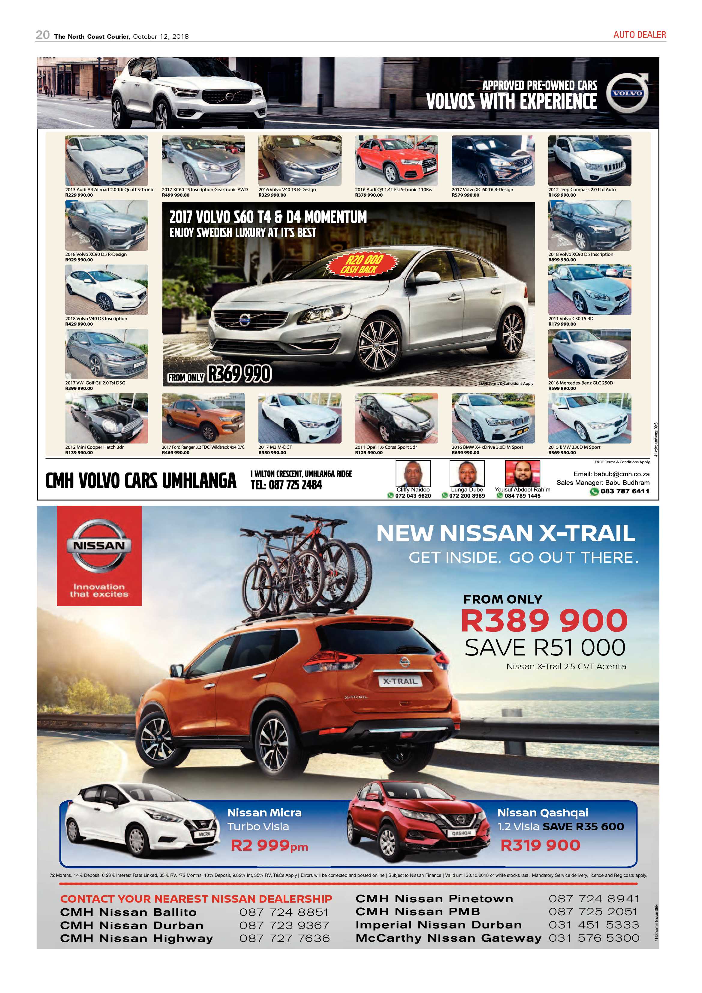The North Coast Courier – 12 October 2018 page 20