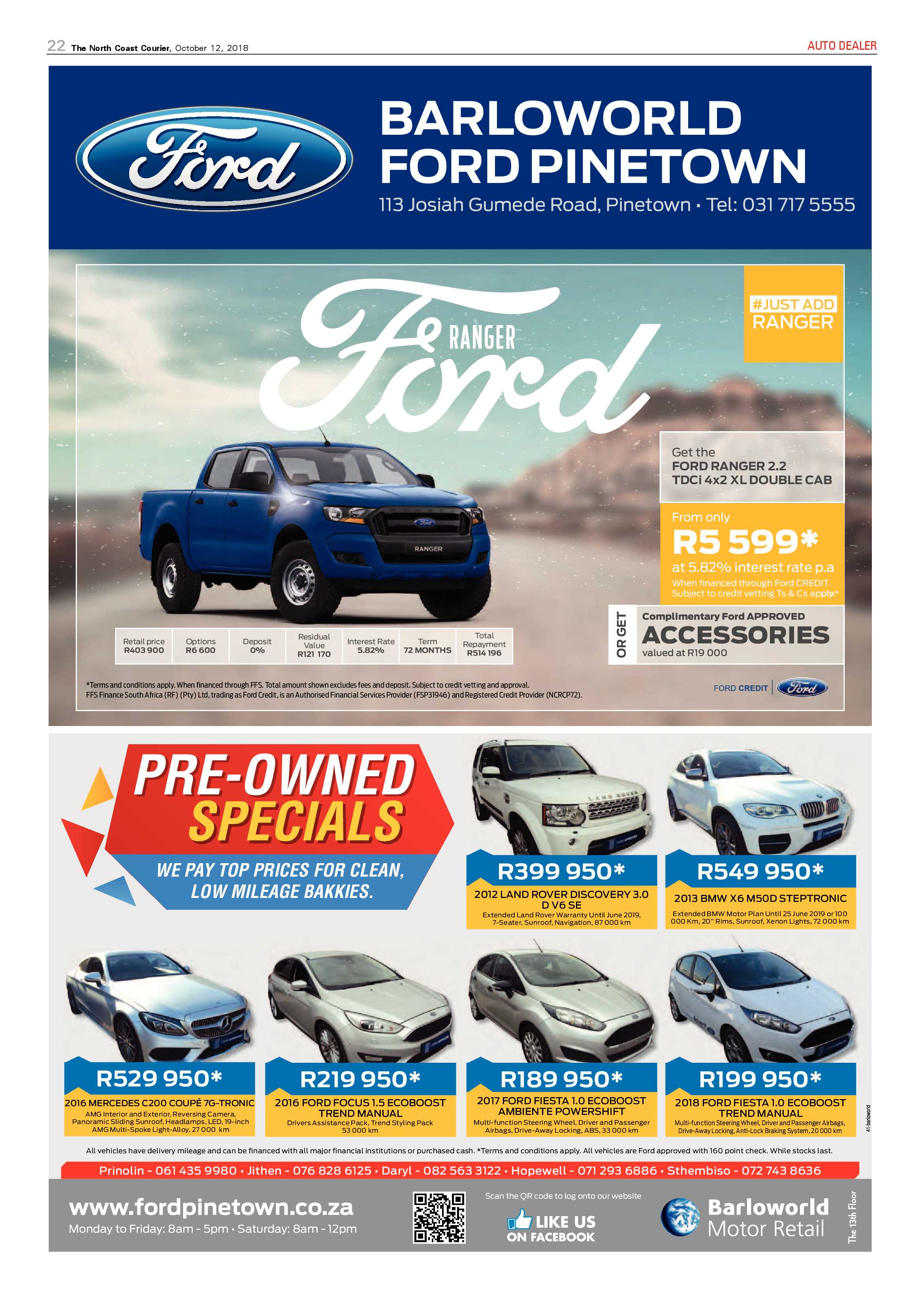 The North Coast Courier – 12 October 2018 page 22