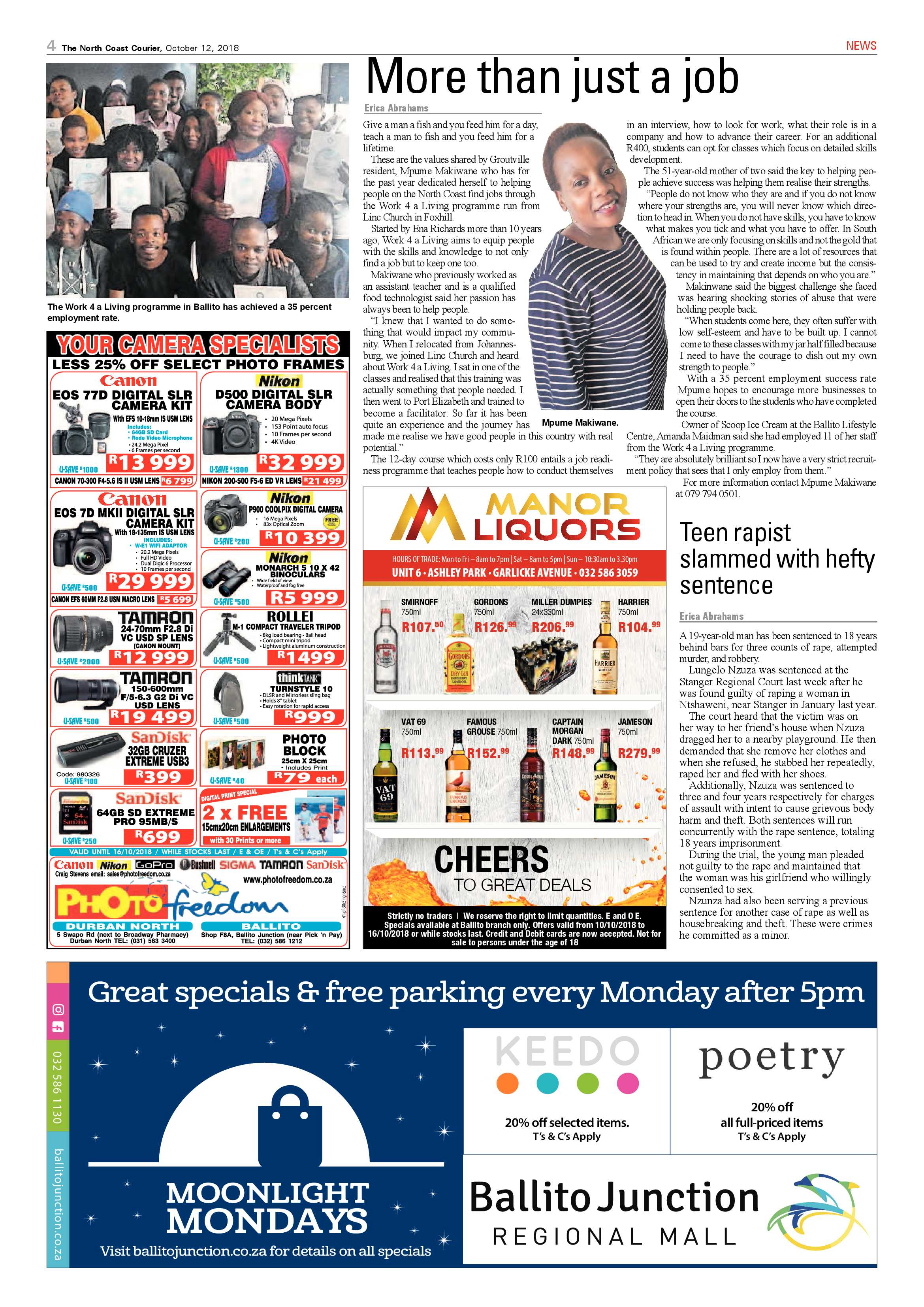 The North Coast Courier – 12 October 2018 page 4