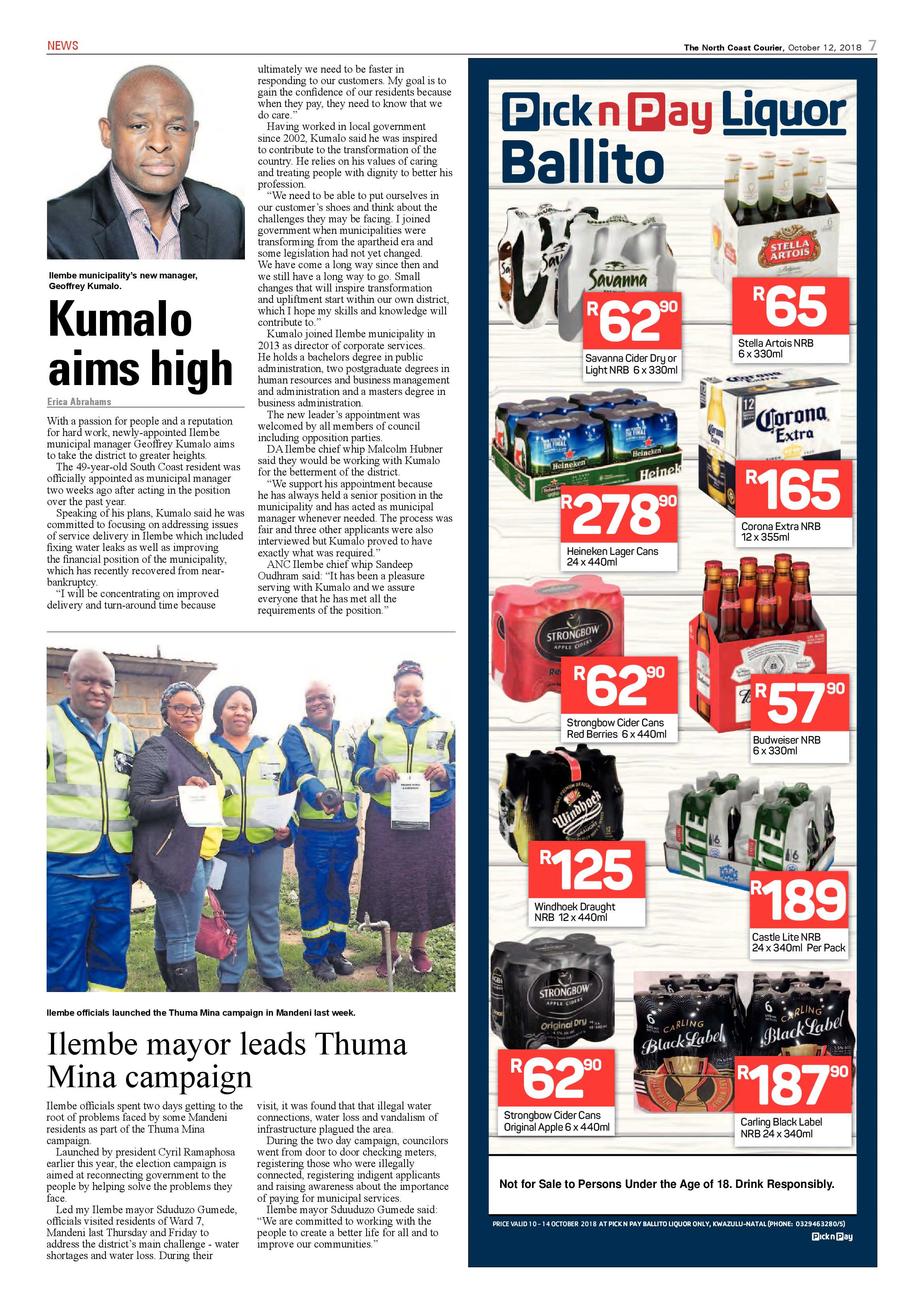 The North Coast Courier – 12 October 2018 page 7