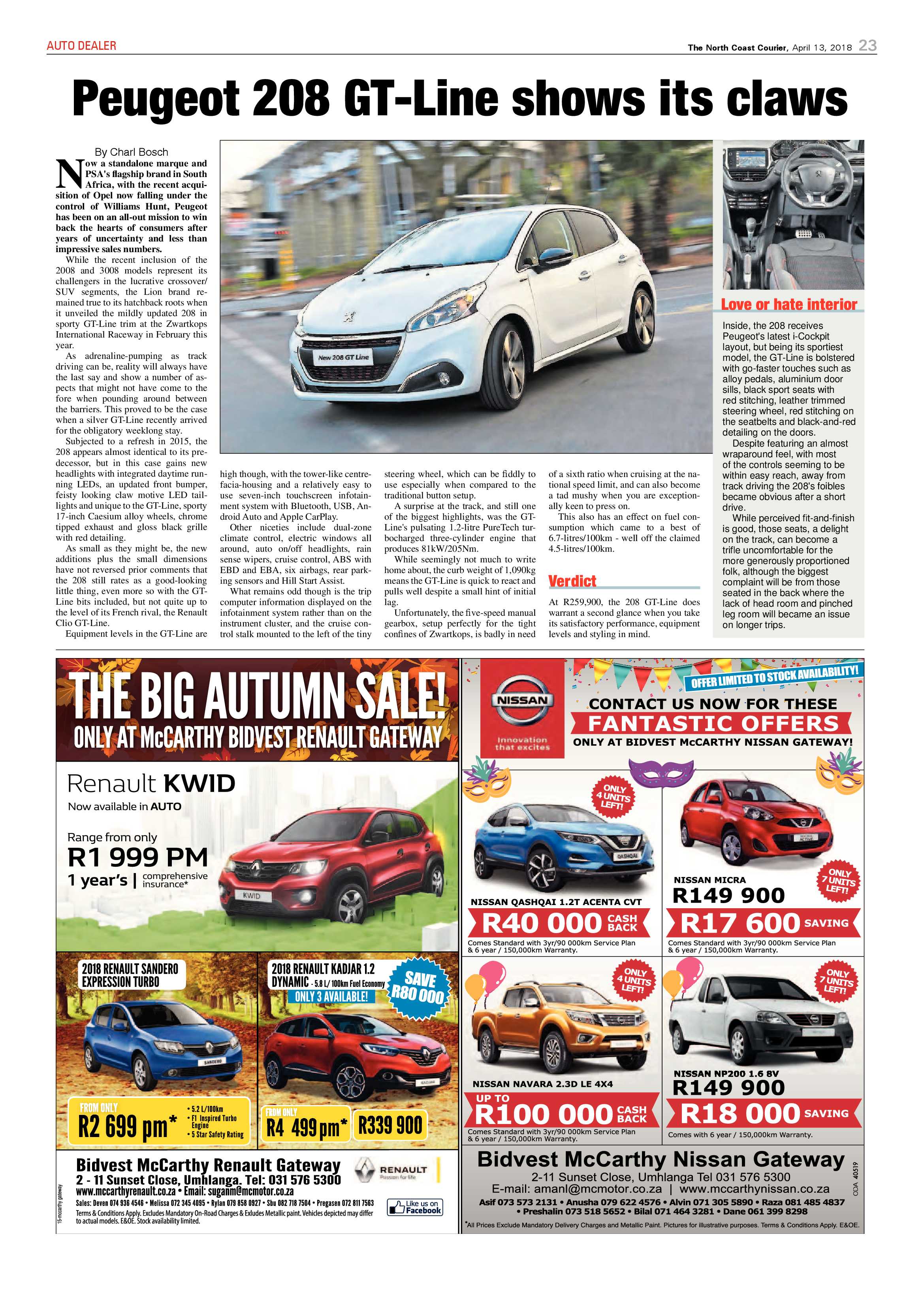 The North Coast Courier – 13 April 2018 page 23