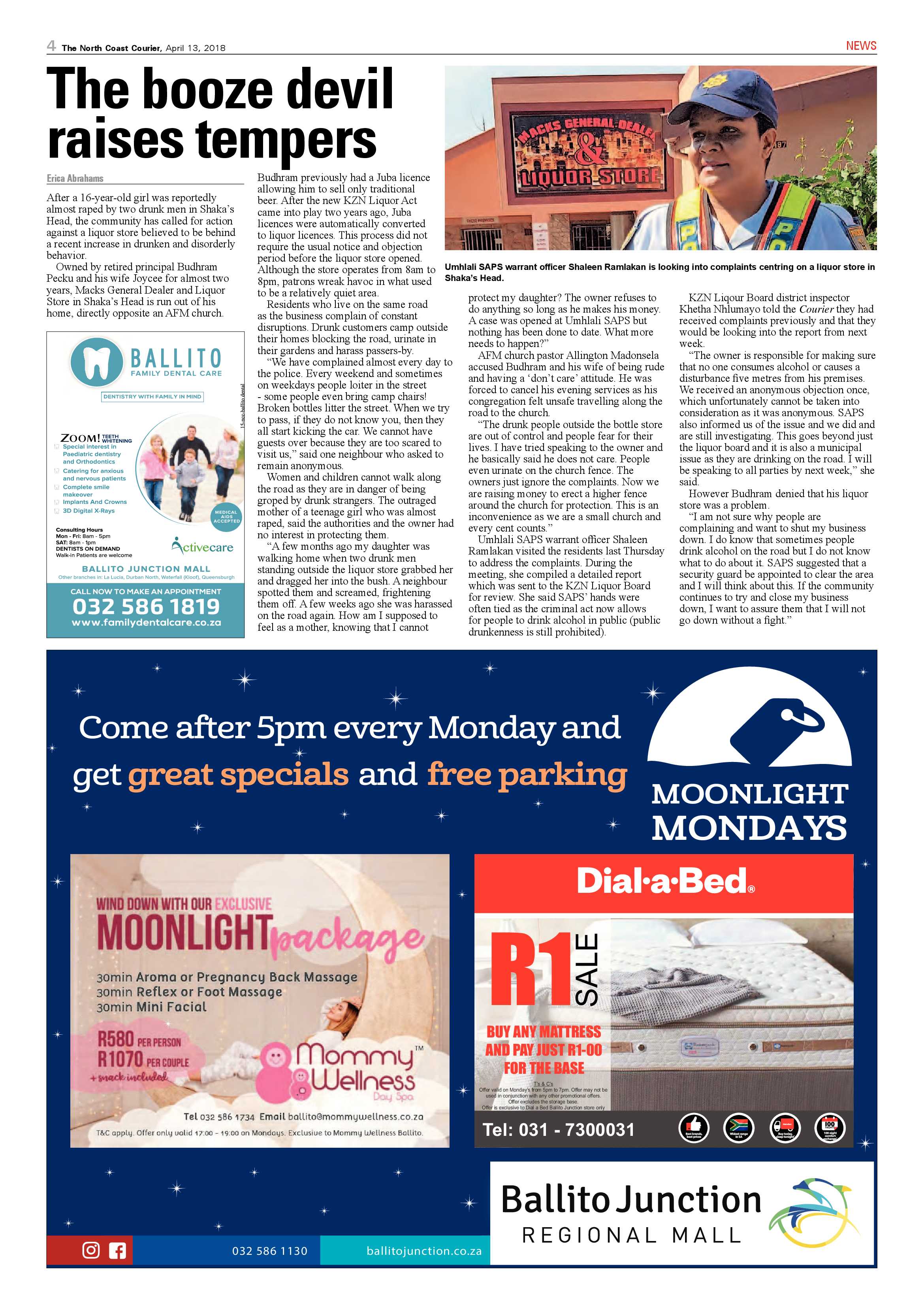 The North Coast Courier – 13 April 2018 page 4