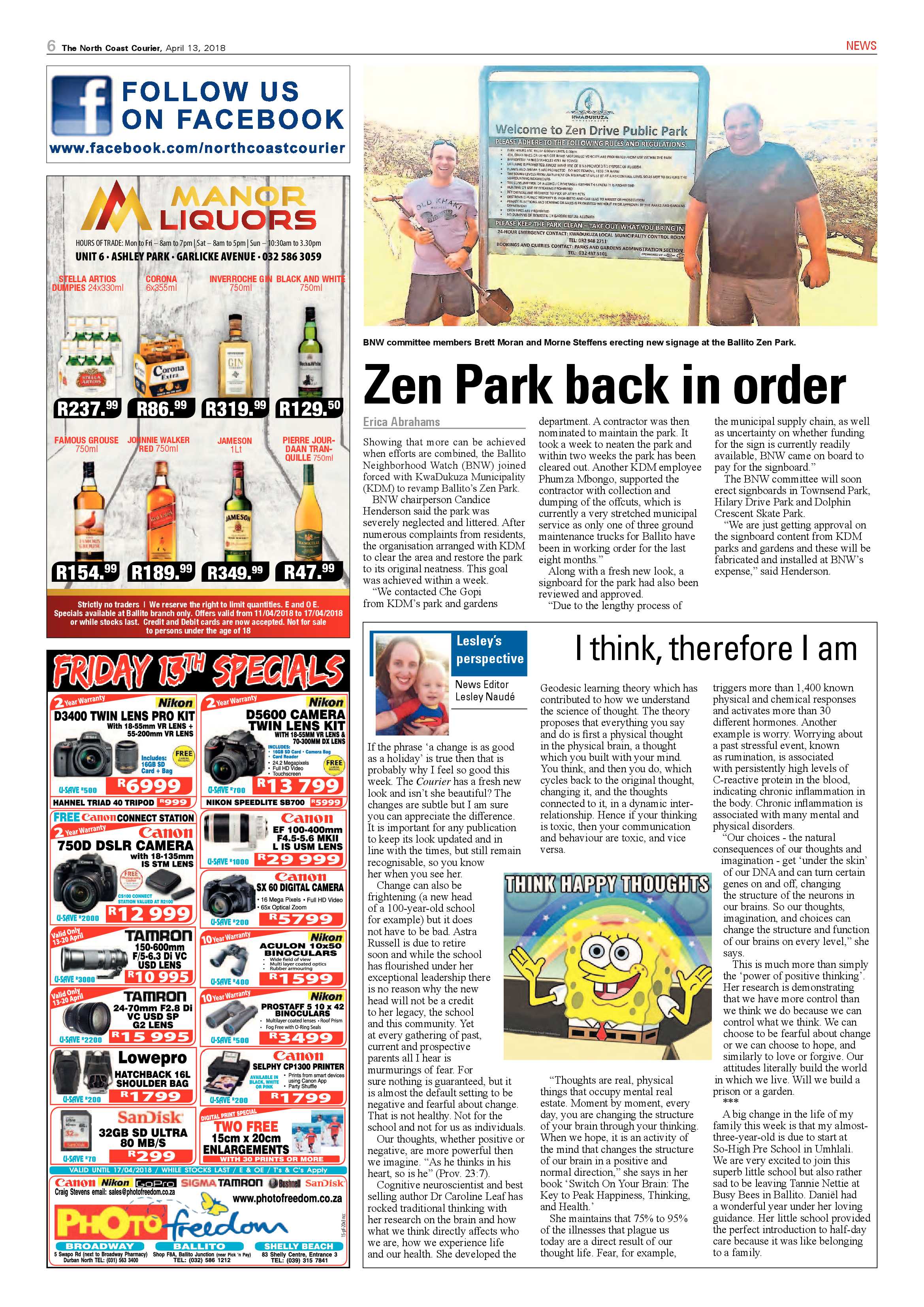 The North Coast Courier – 13 April 2018 page 6