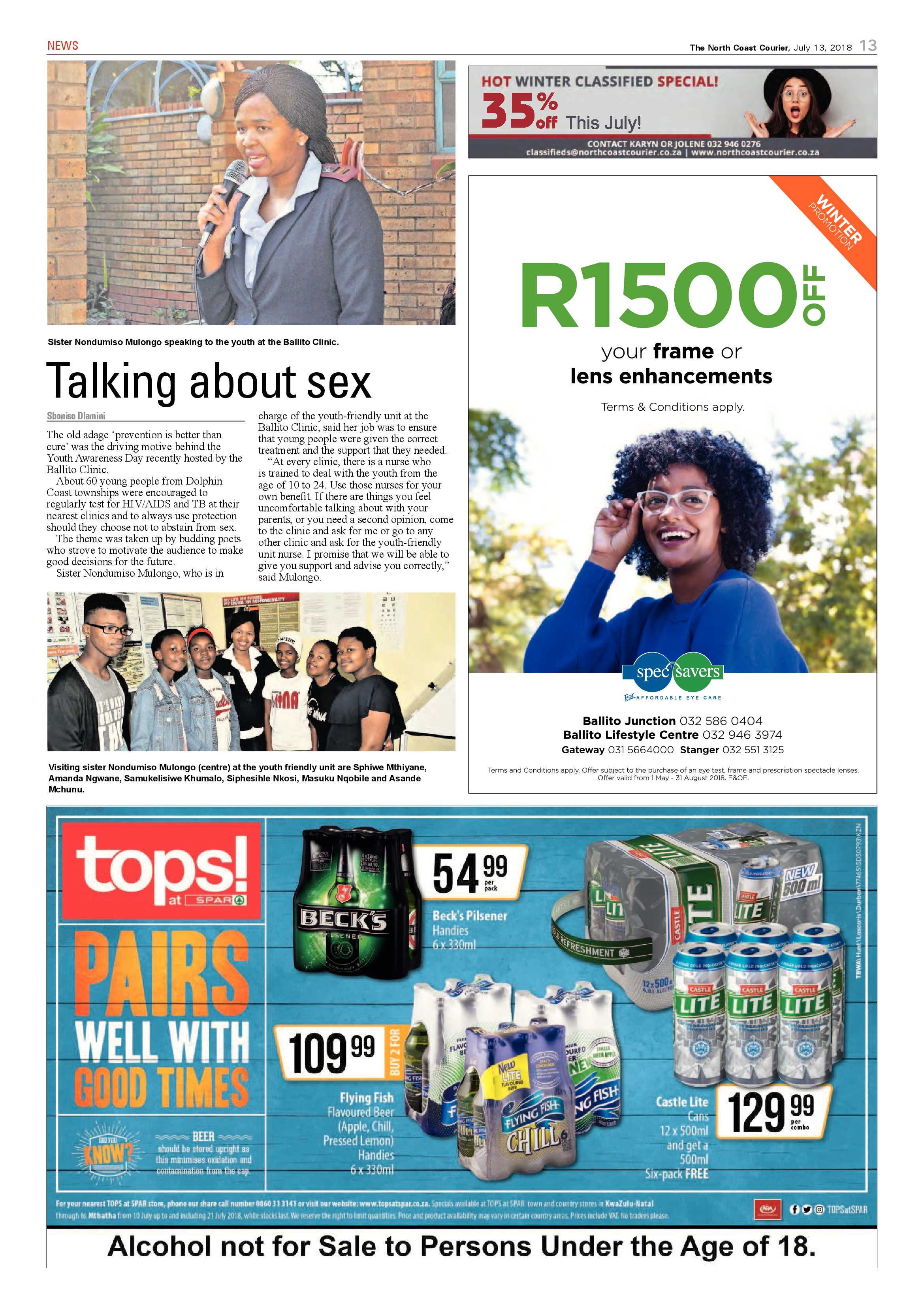 The North Coast Courier – 13 July 2018 page 13