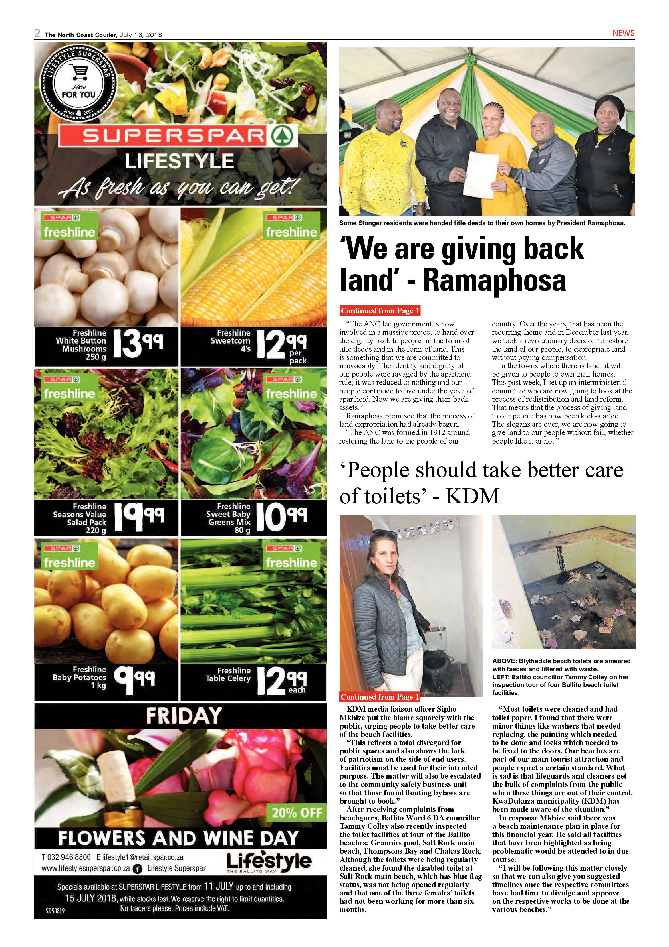 The North Coast Courier – 13 July 2018 page 2