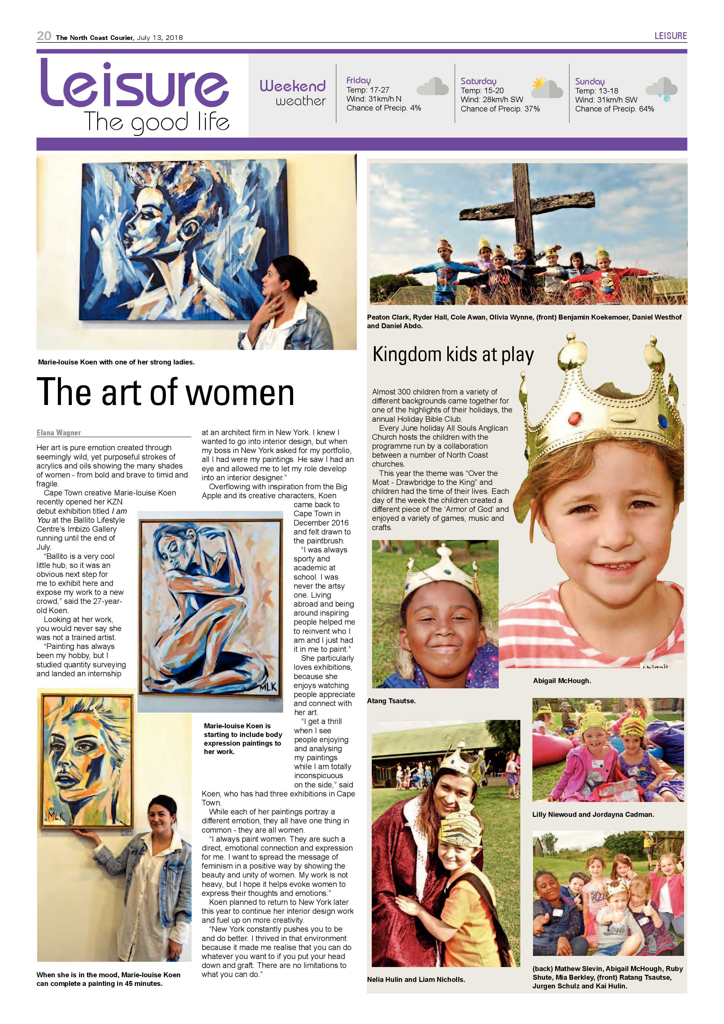 The North Coast Courier – 13 July 2018 page 20