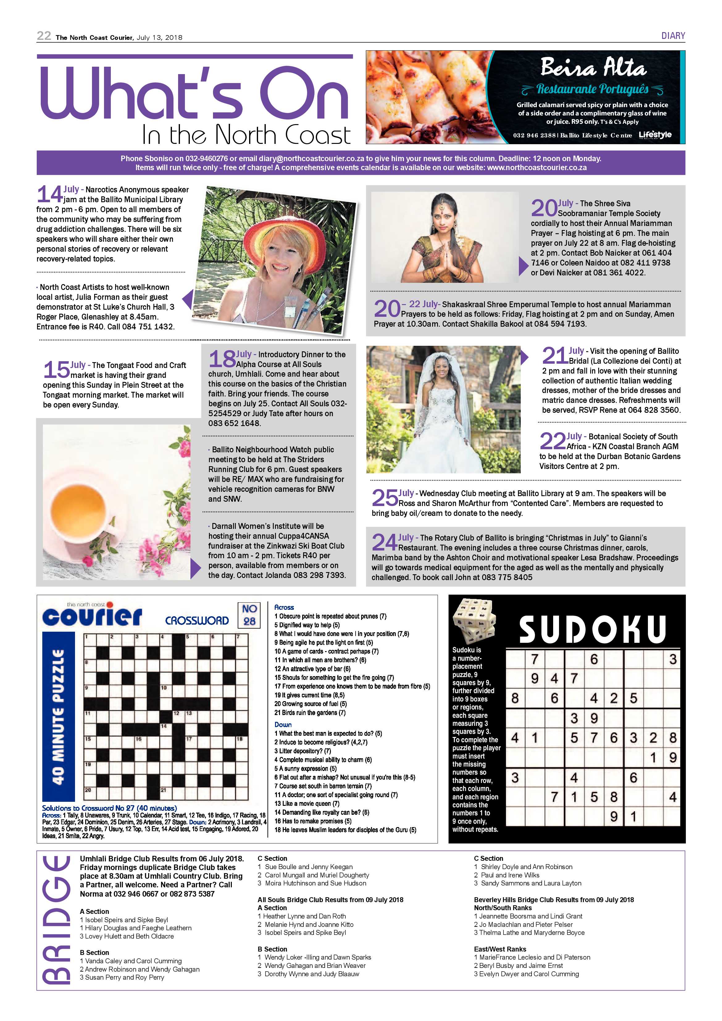 The North Coast Courier – 13 July 2018 page 22