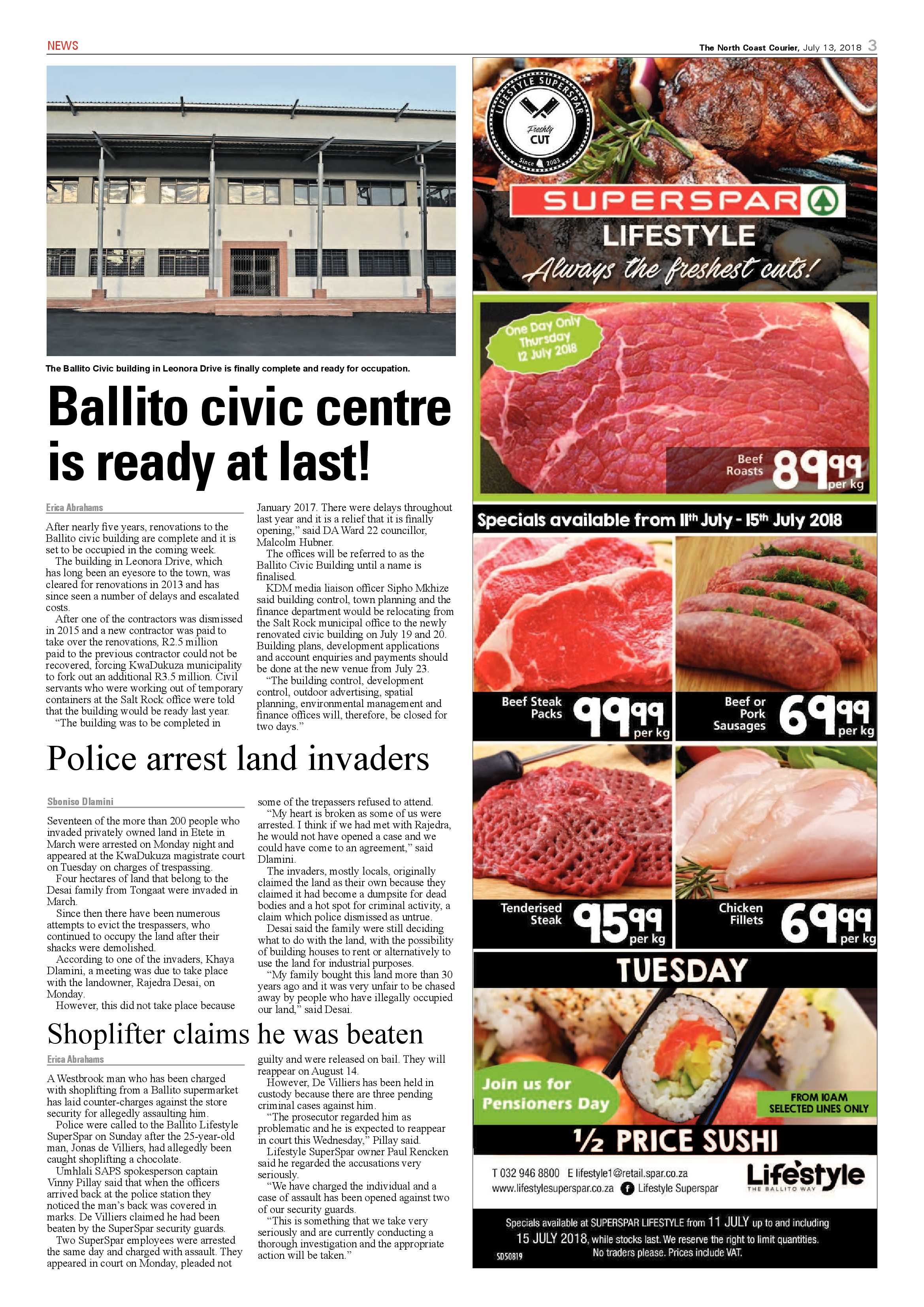 The North Coast Courier – 13 July 2018 page 3