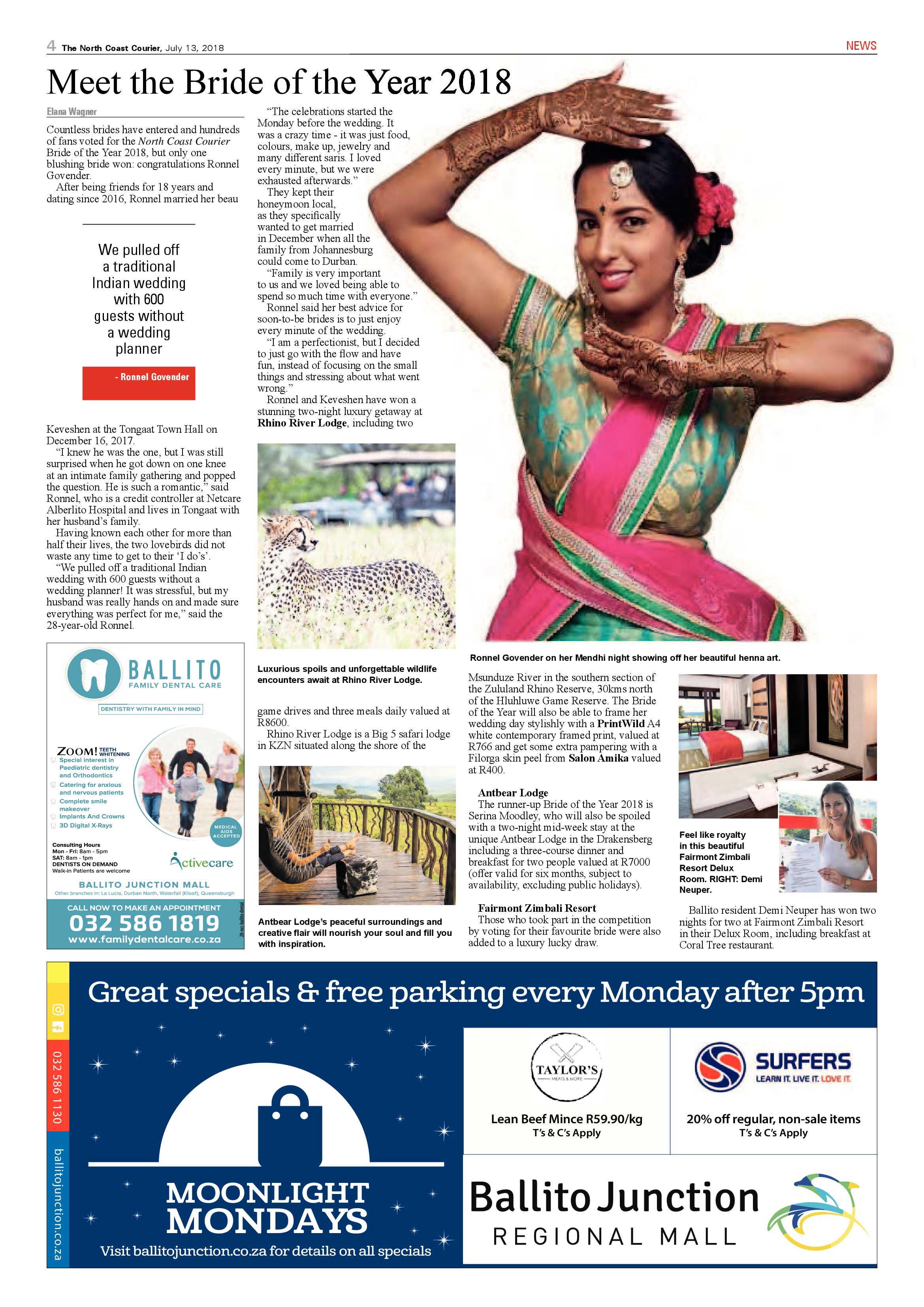 The North Coast Courier – 13 July 2018 page 4