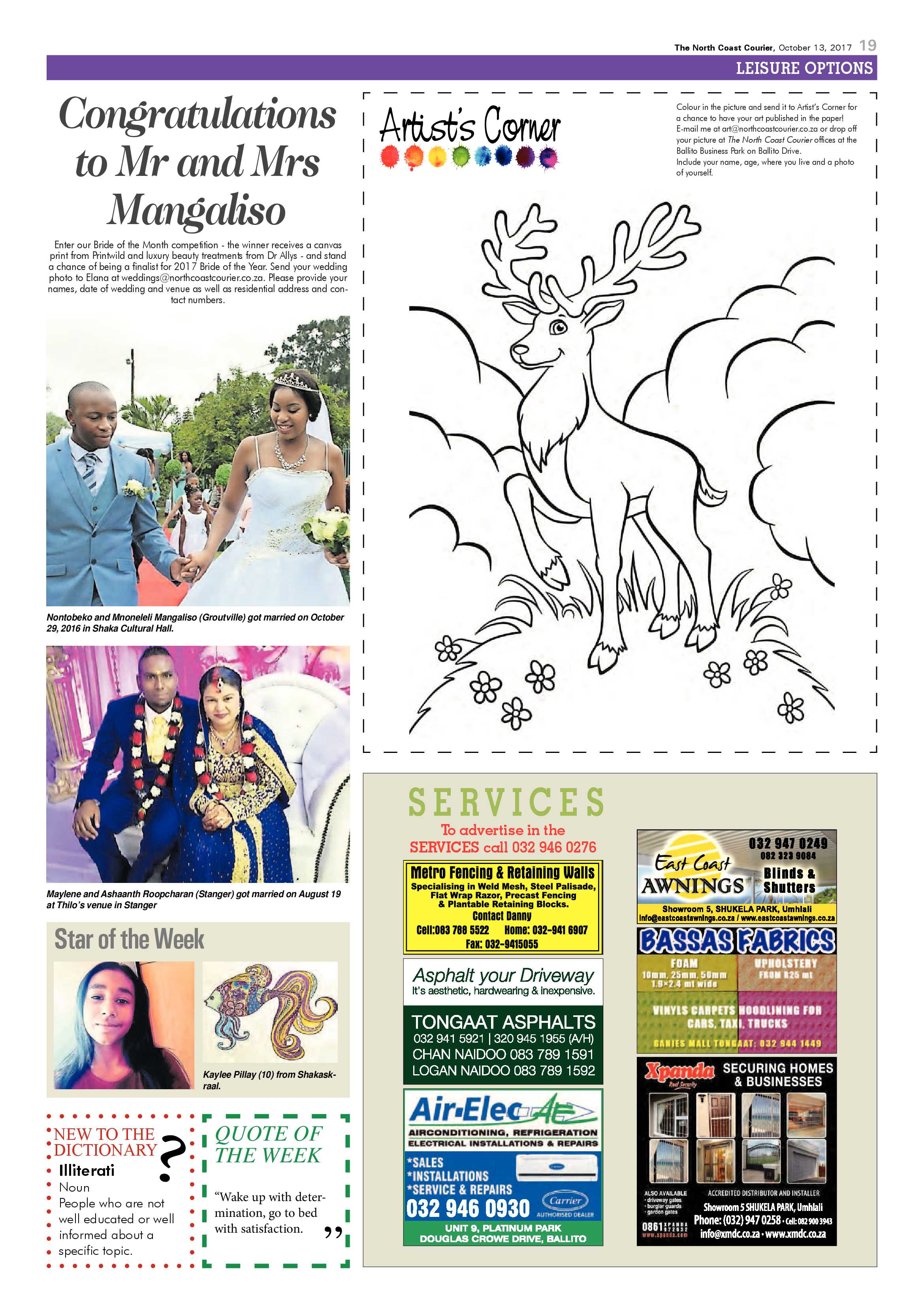 The North Coast Courier – 13 October 2017 page 19