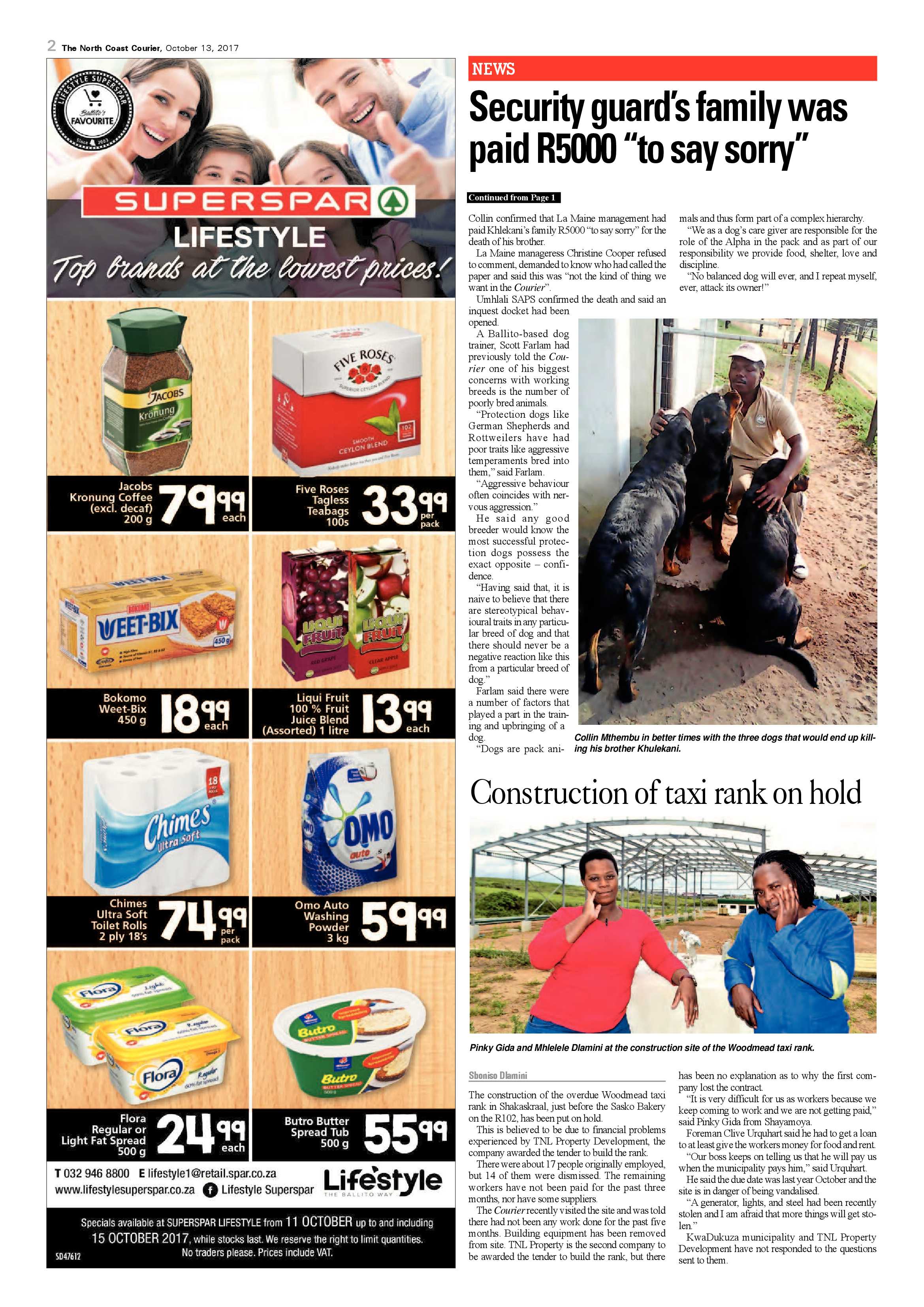 The North Coast Courier – 13 October 2017 page 2