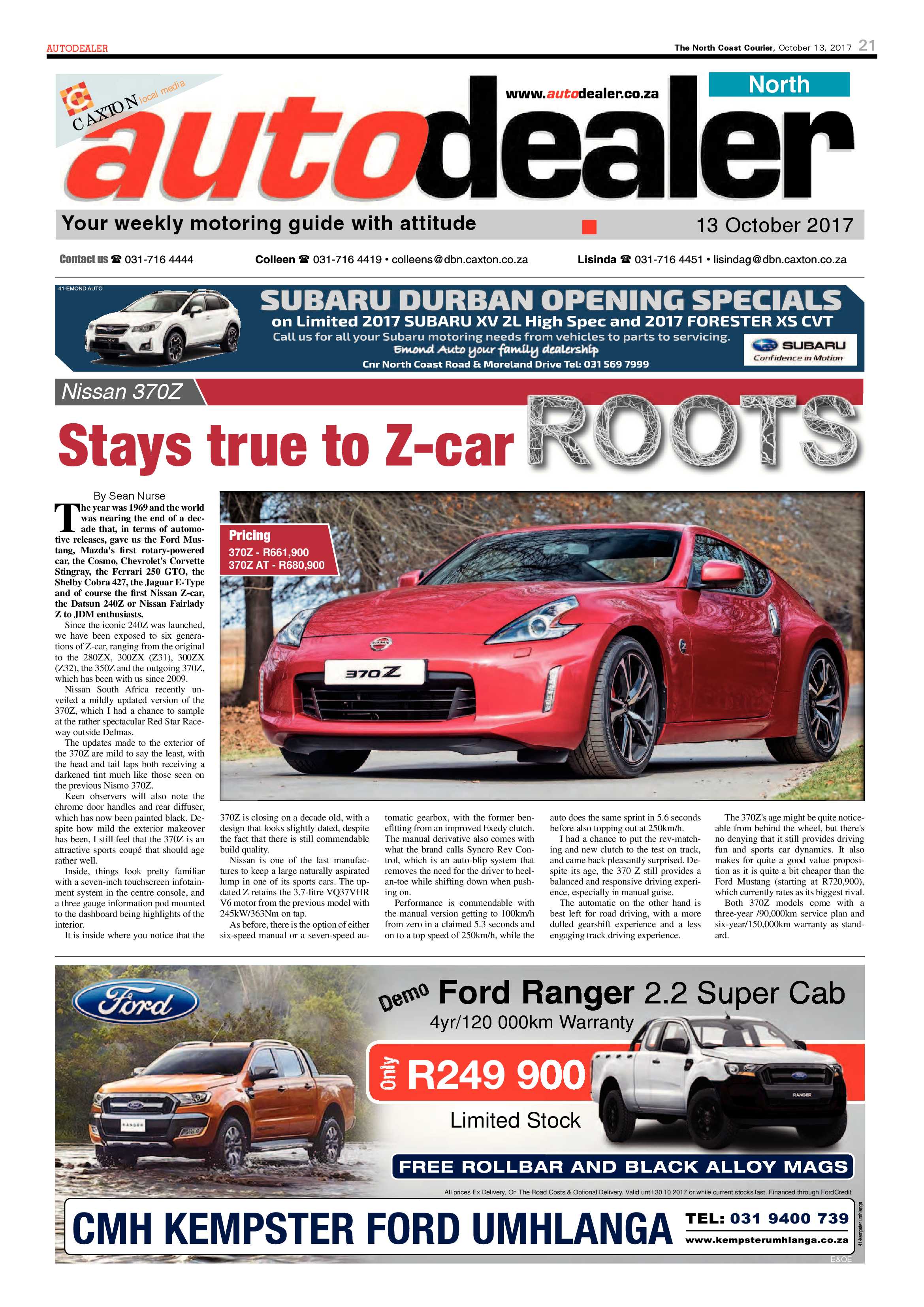 The North Coast Courier – 13 October 2017 page 21