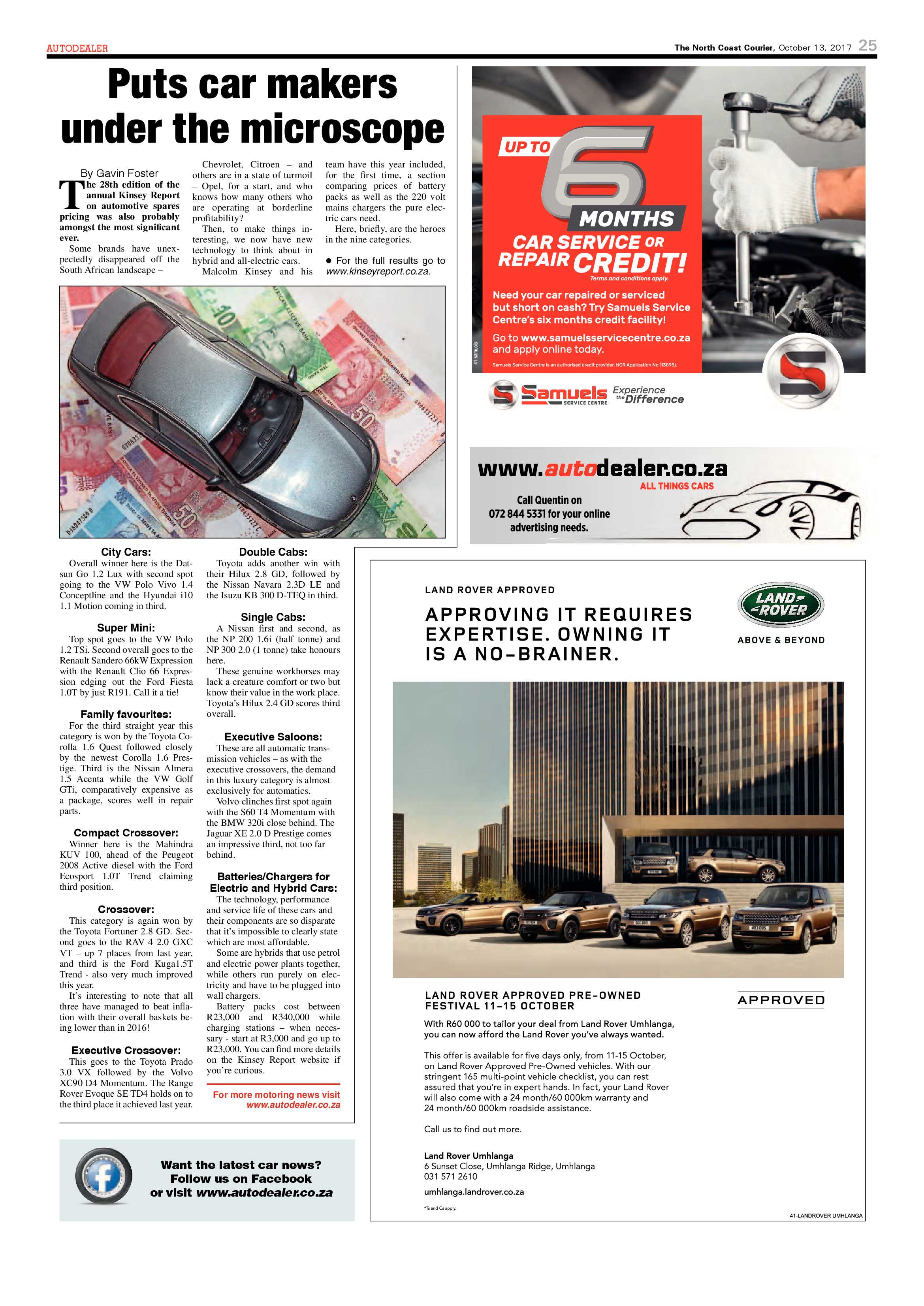 The North Coast Courier – 13 October 2017 page 25