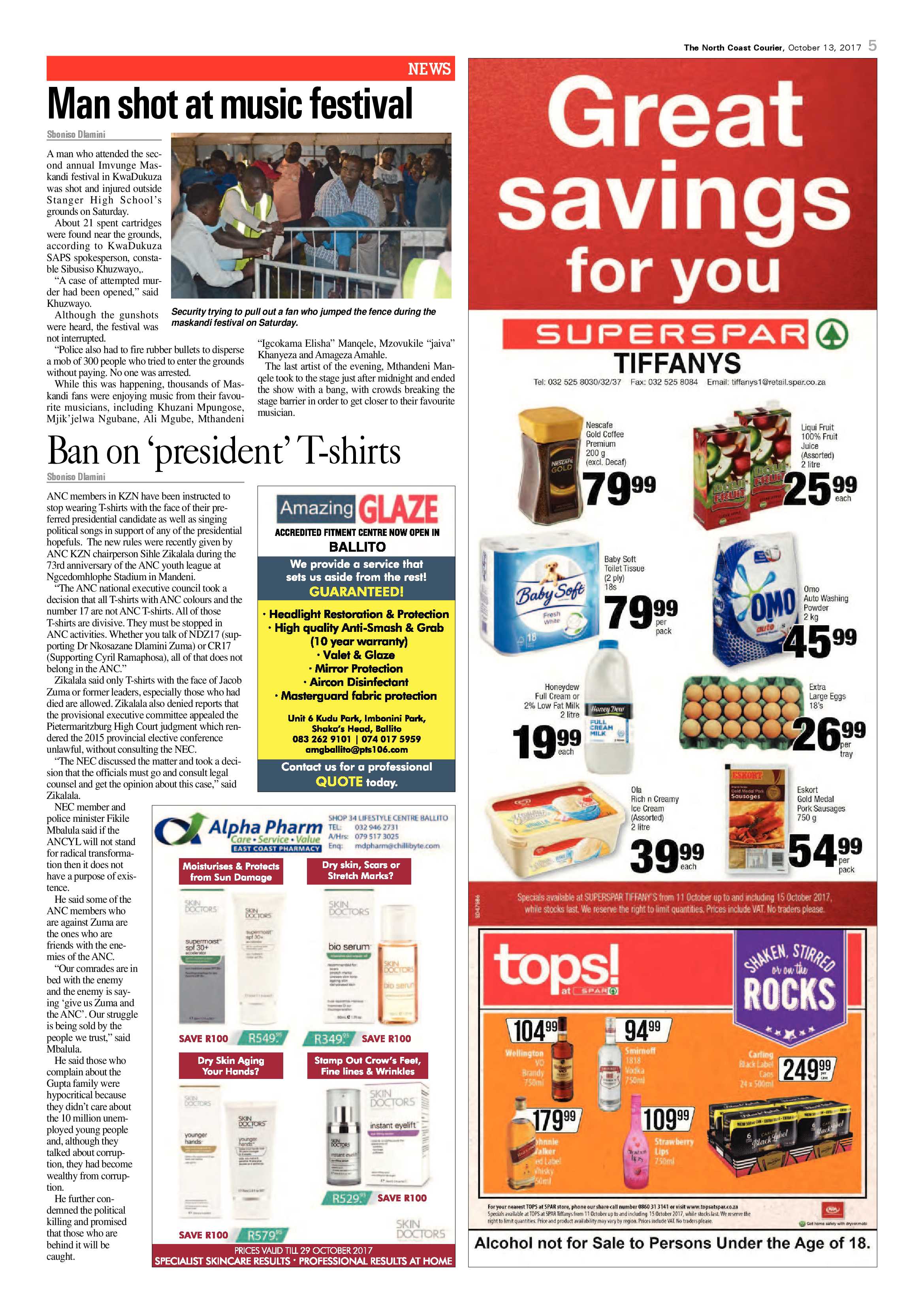 The North Coast Courier – 13 October 2017 page 5