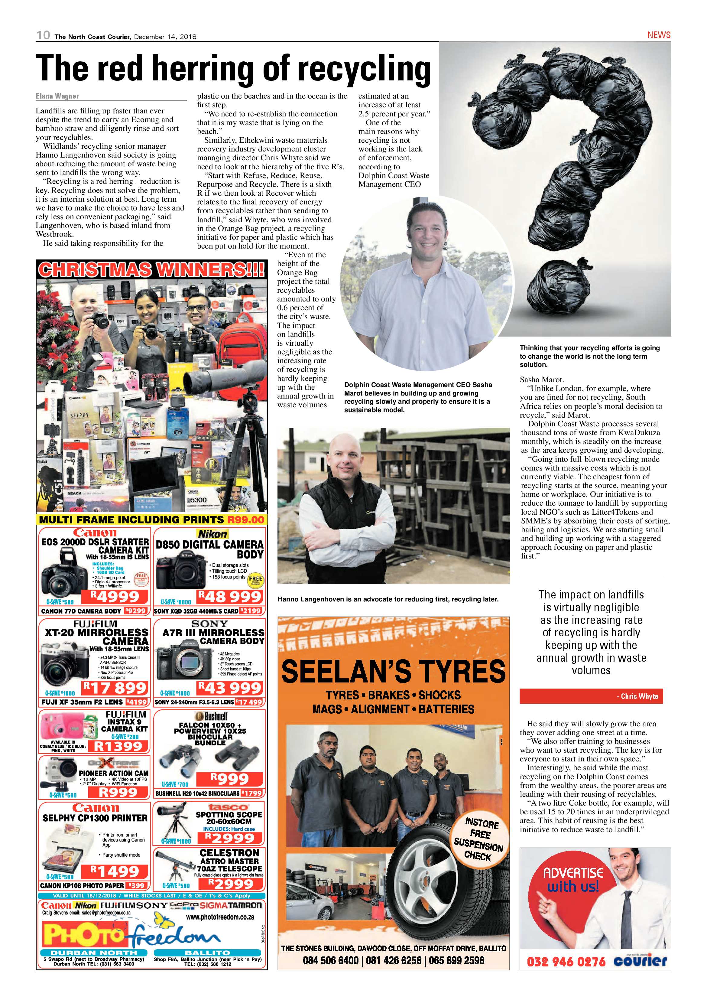 The North Coast Courier – 14 December 2018 page 10