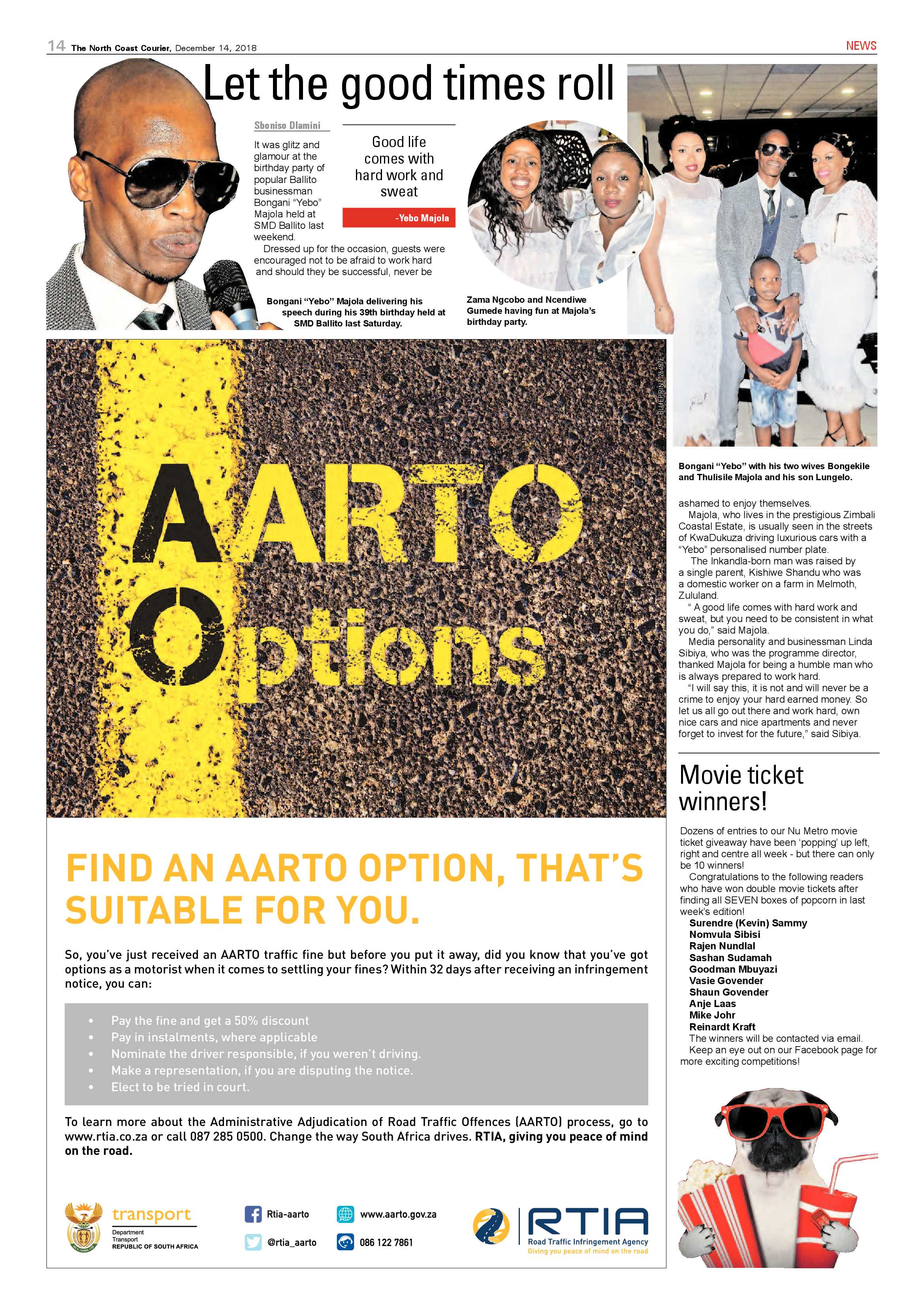 The North Coast Courier – 14 December 2018 page 14