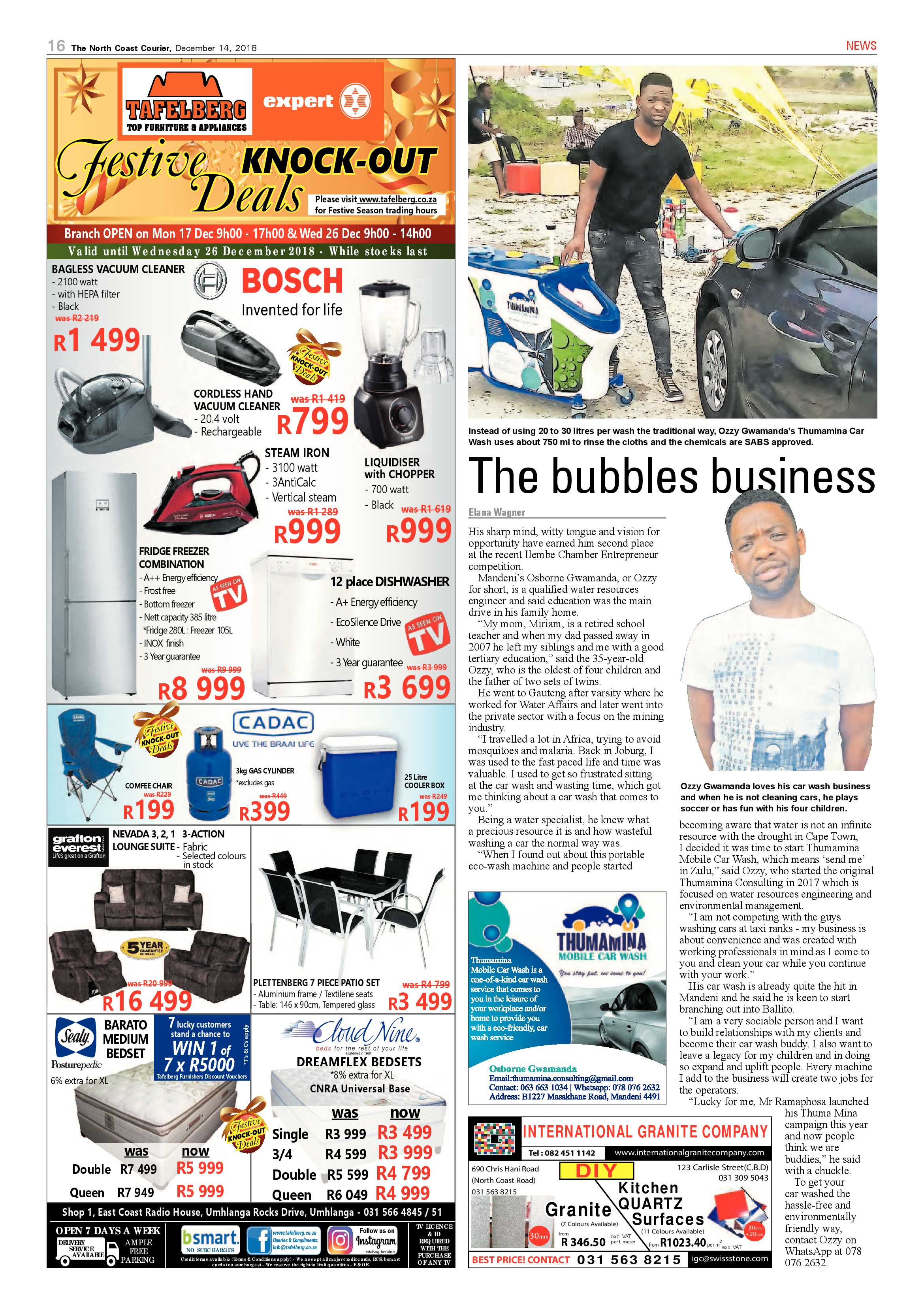 The North Coast Courier – 14 December 2018 page 16