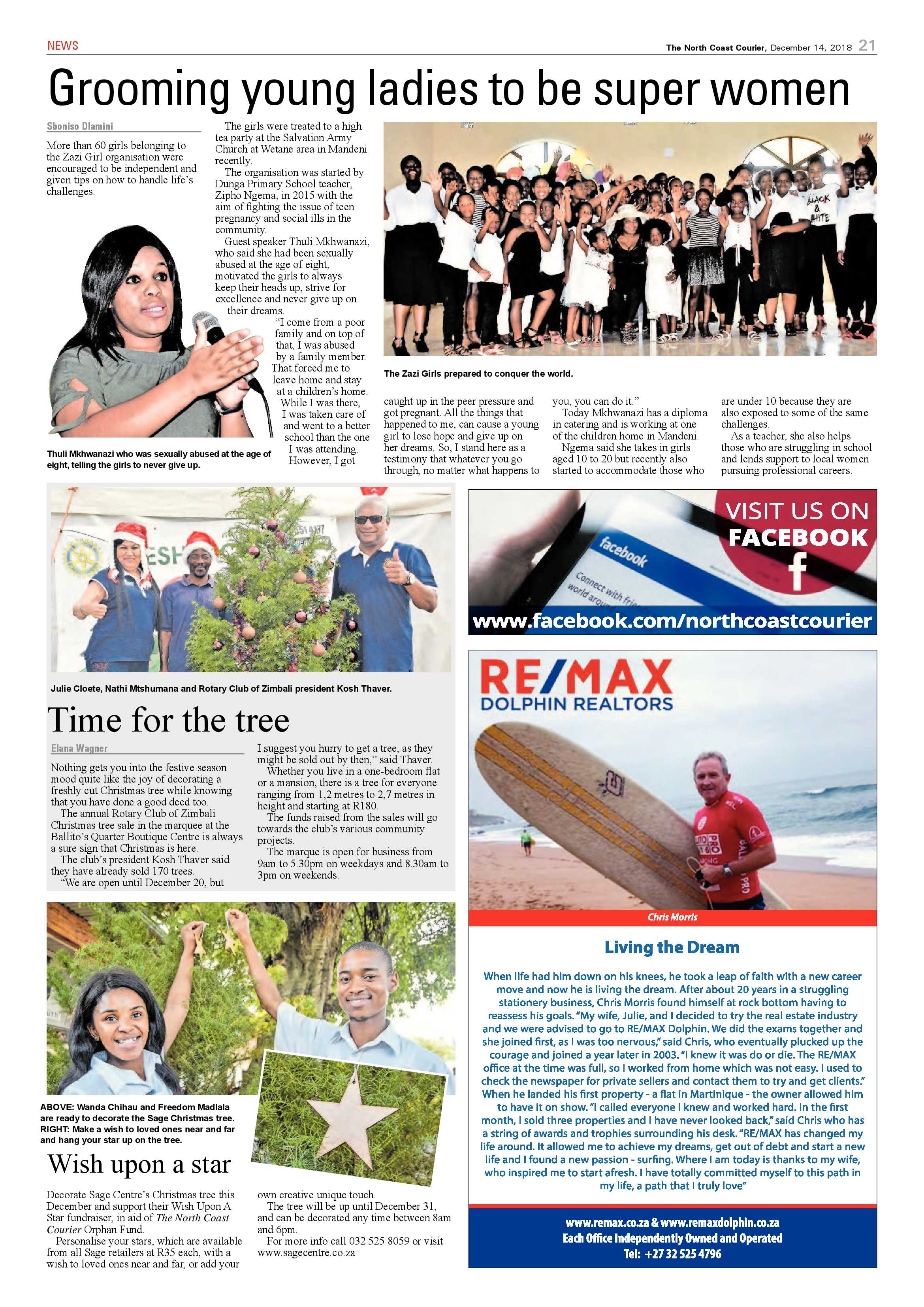 The North Coast Courier – 14 December 2018 page 21