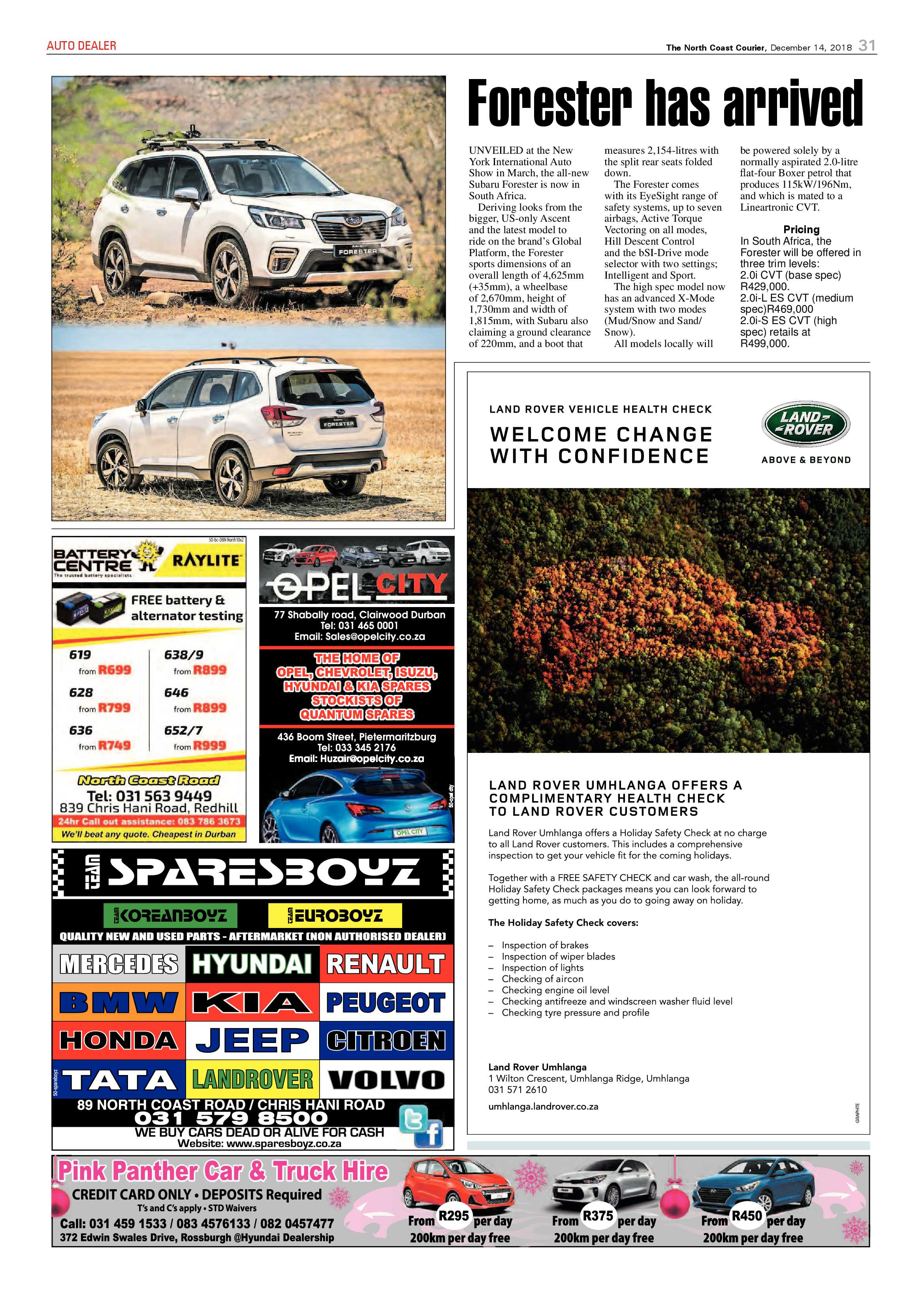 The North Coast Courier – 14 December 2018 page 31