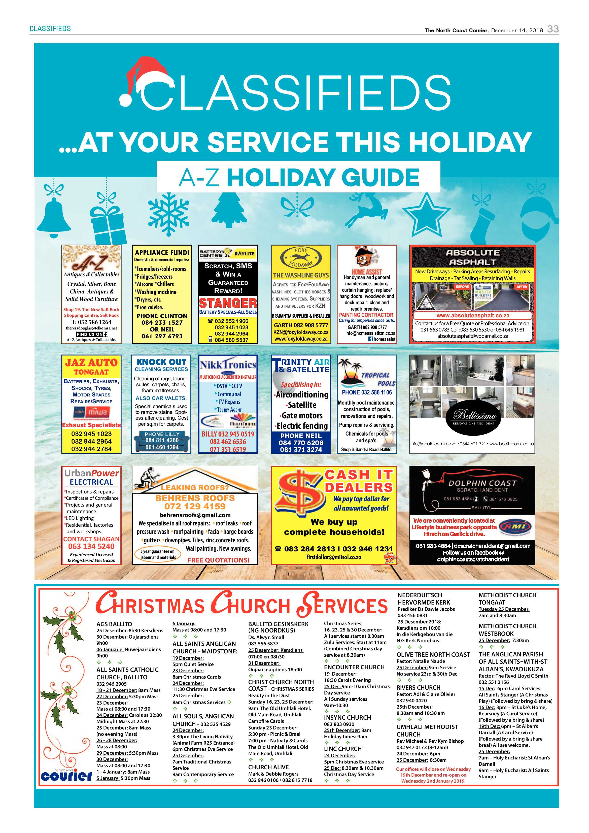 The North Coast Courier – 14 December 2018 page 33