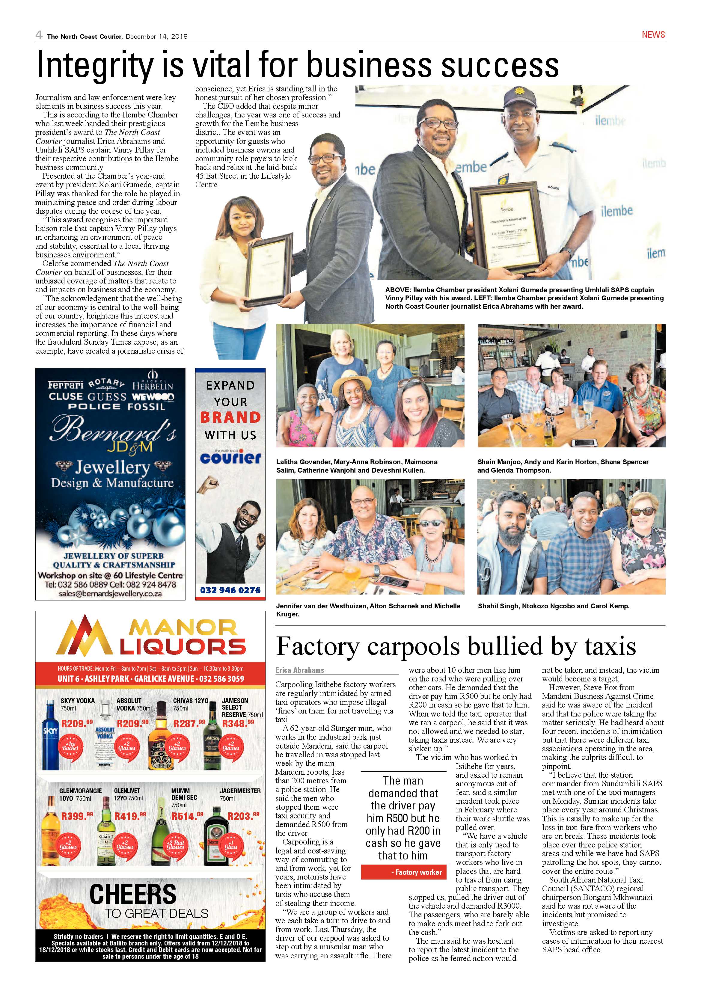The North Coast Courier – 14 December 2018 page 4