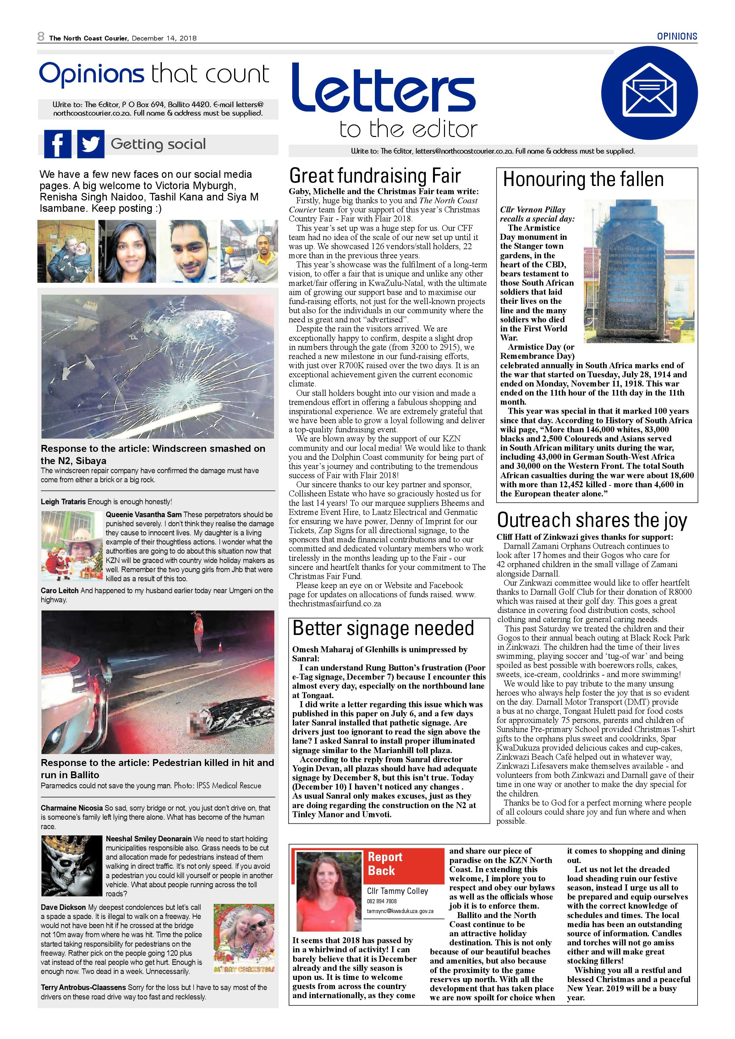 The North Coast Courier – 14 December 2018 page 8