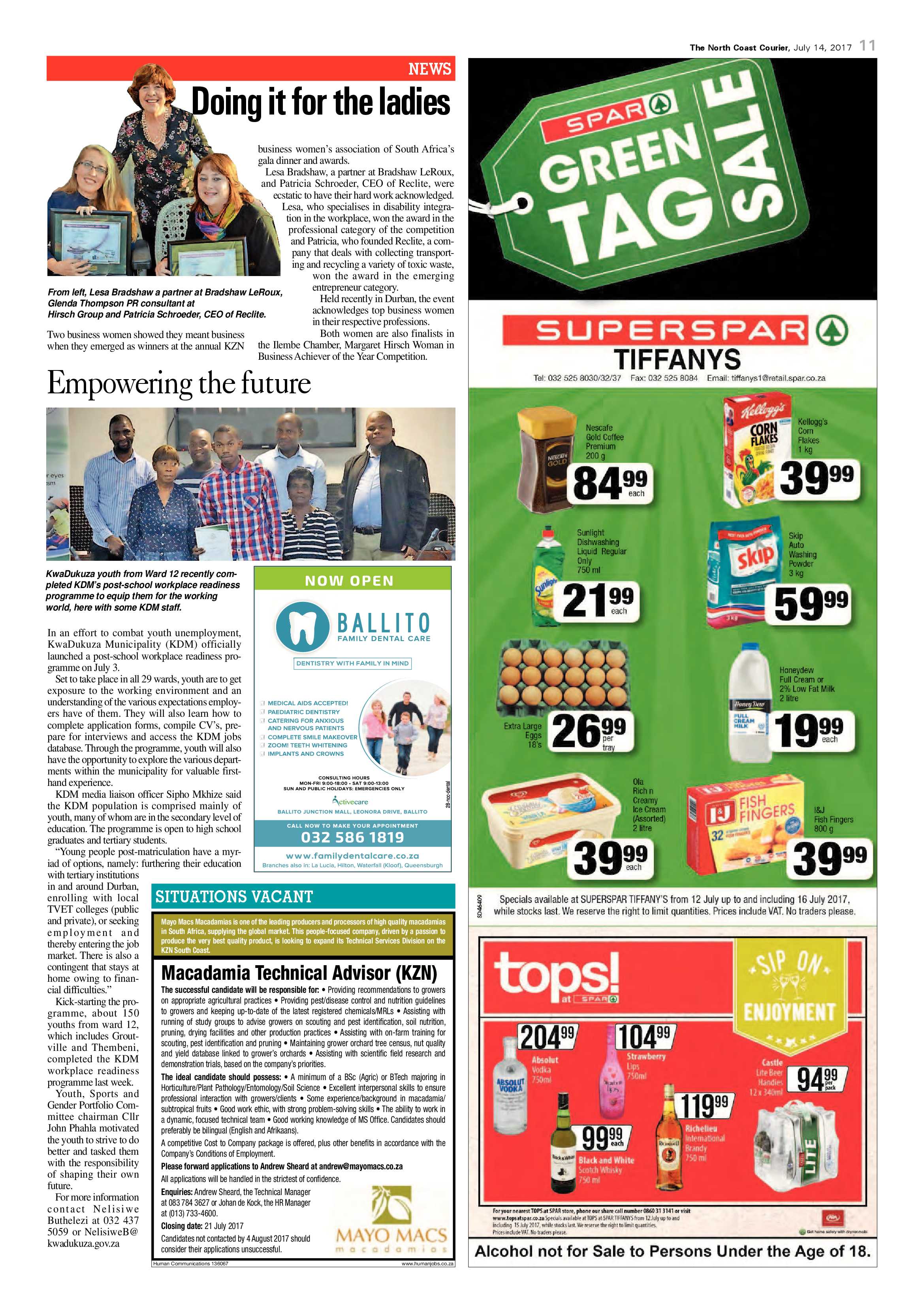 The North Coast Courier – 14 July 2017 page 11