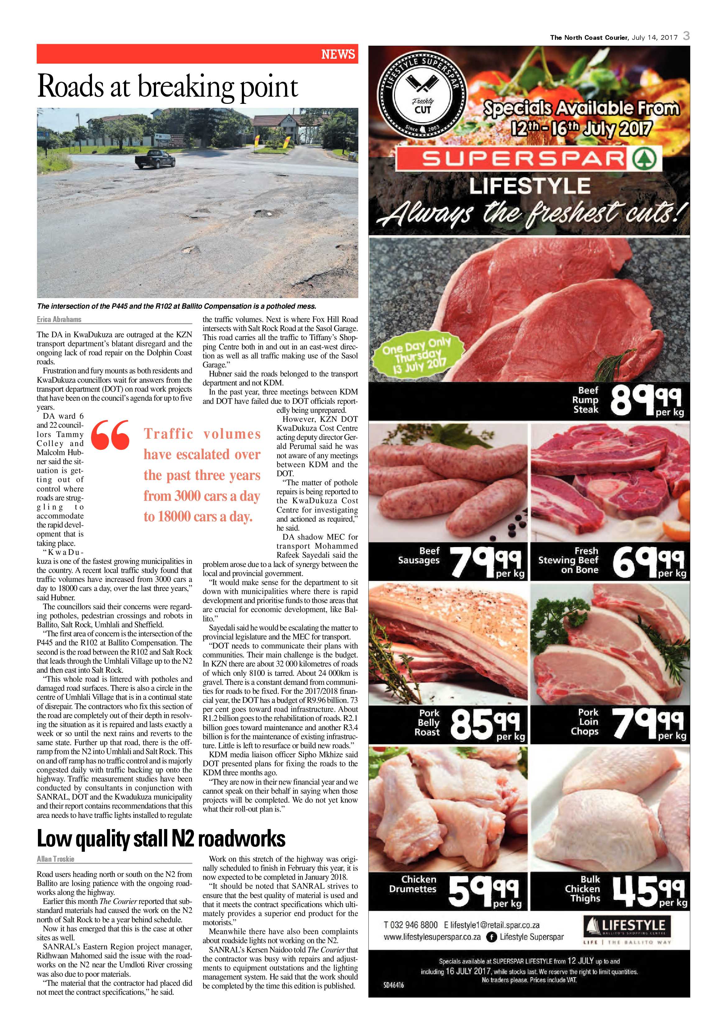 The North Coast Courier – 14 July 2017 page 3