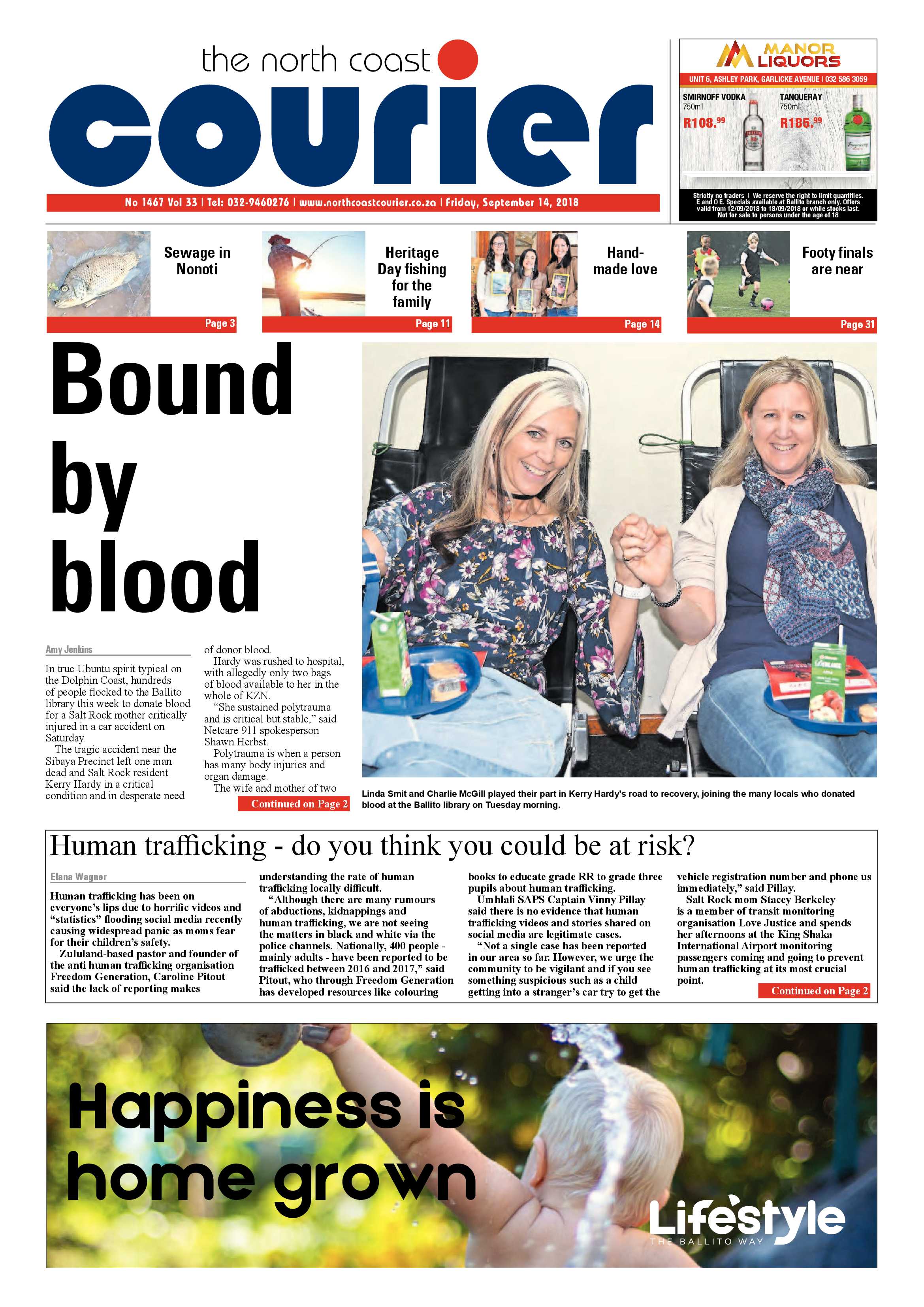 The North Coast Courier – 14 September 2018 page 1