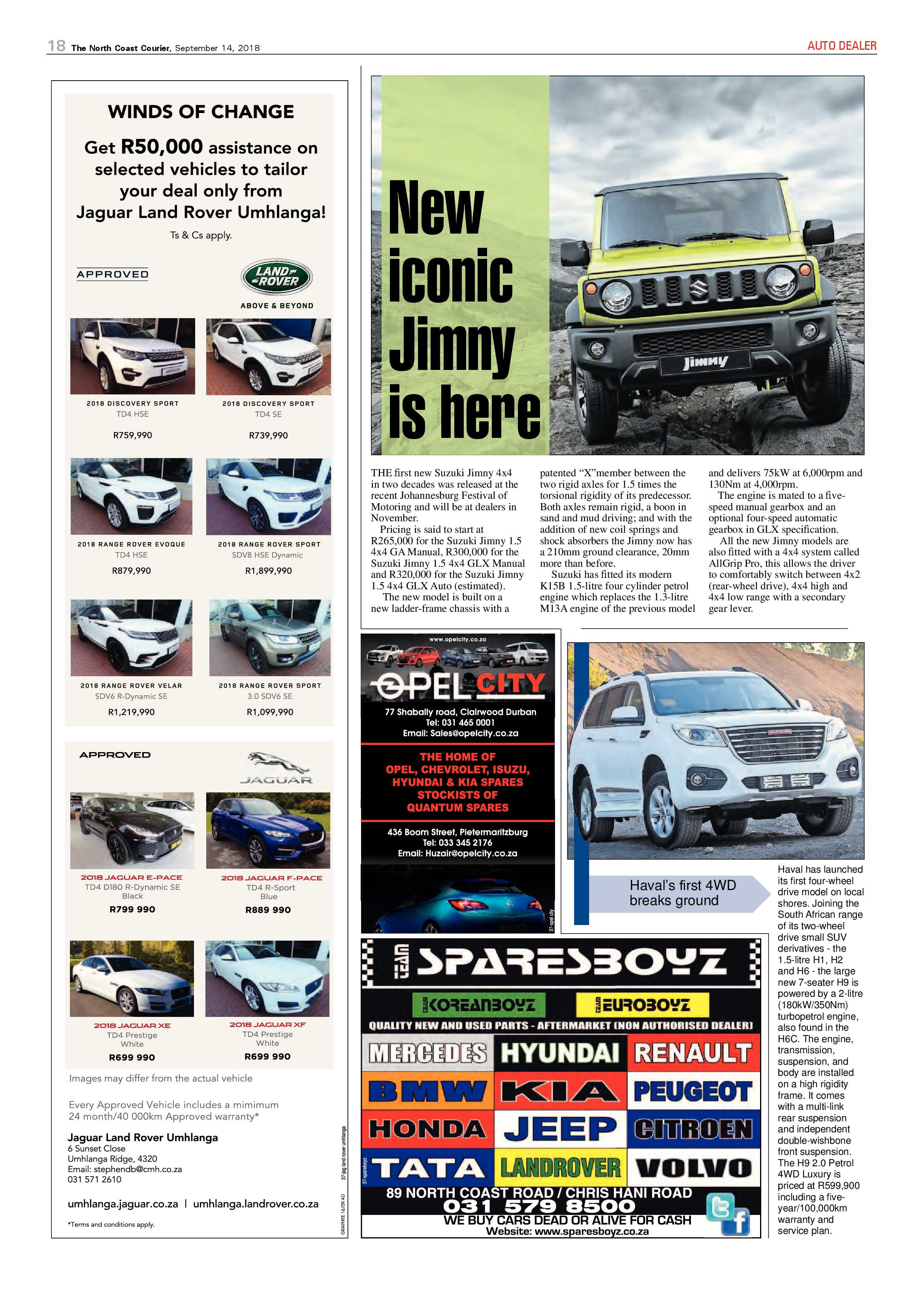 The North Coast Courier – 14 September 2018 page 18