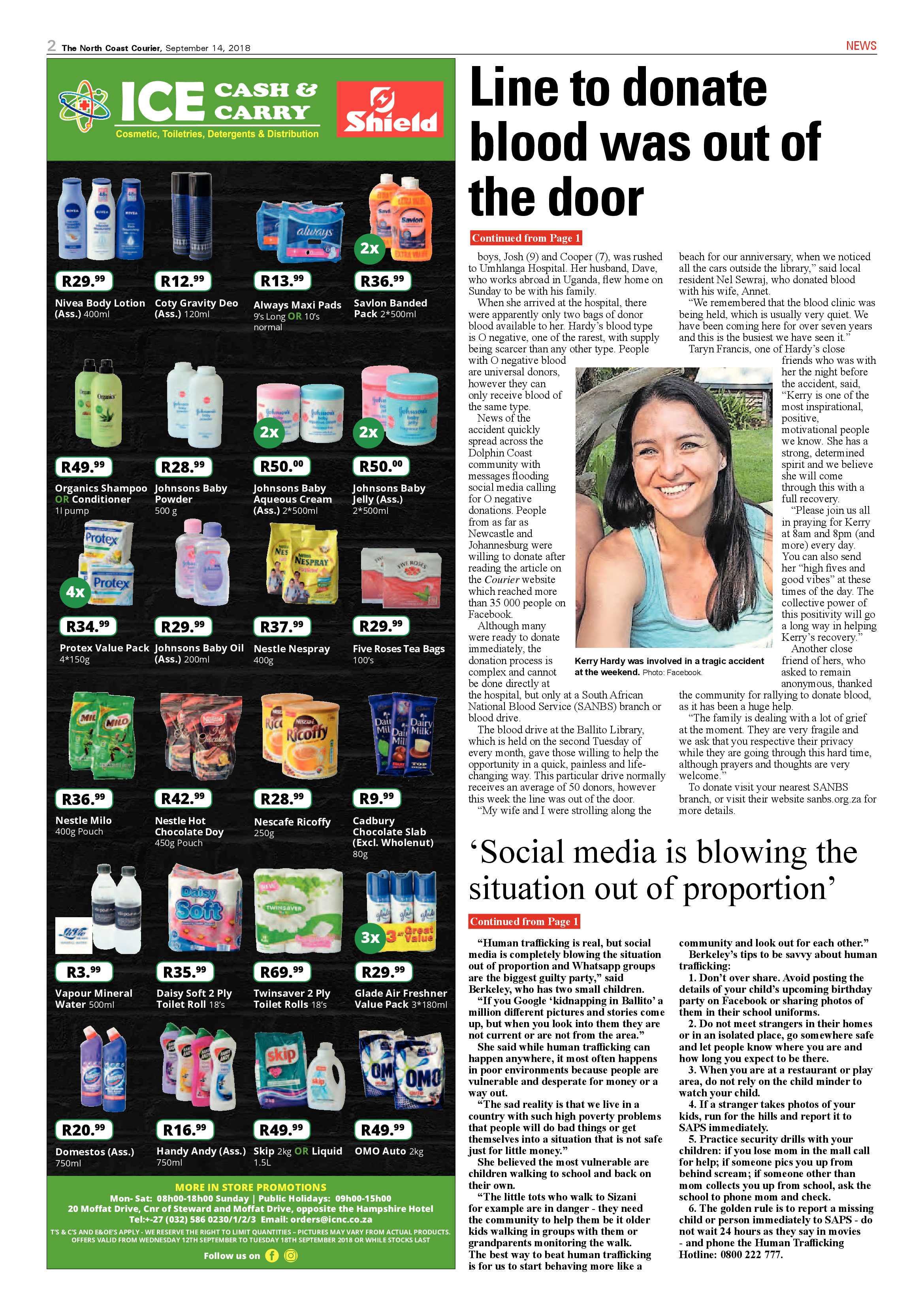 The North Coast Courier – 14 September 2018 page 2
