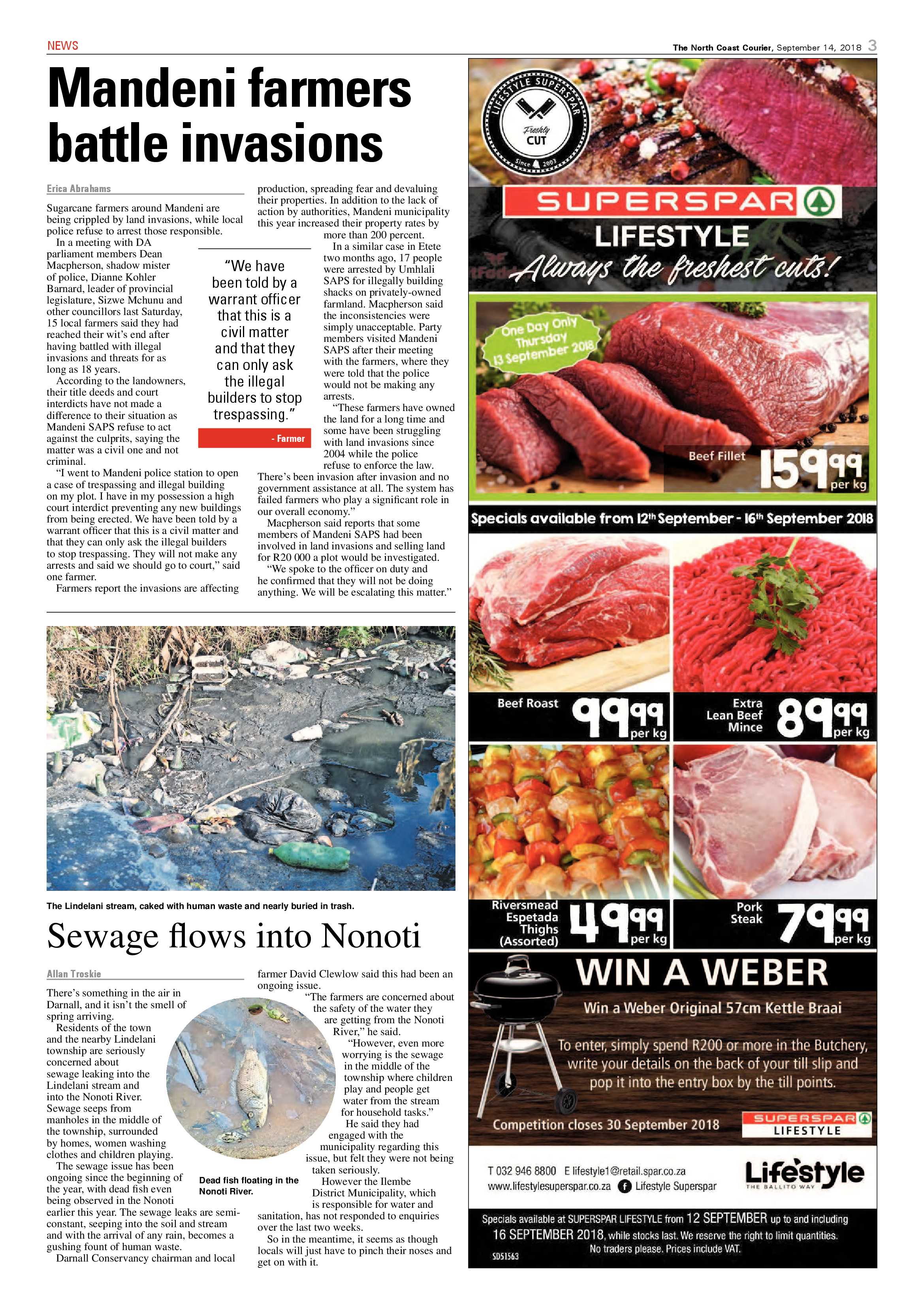 The North Coast Courier – 14 September 2018 page 3