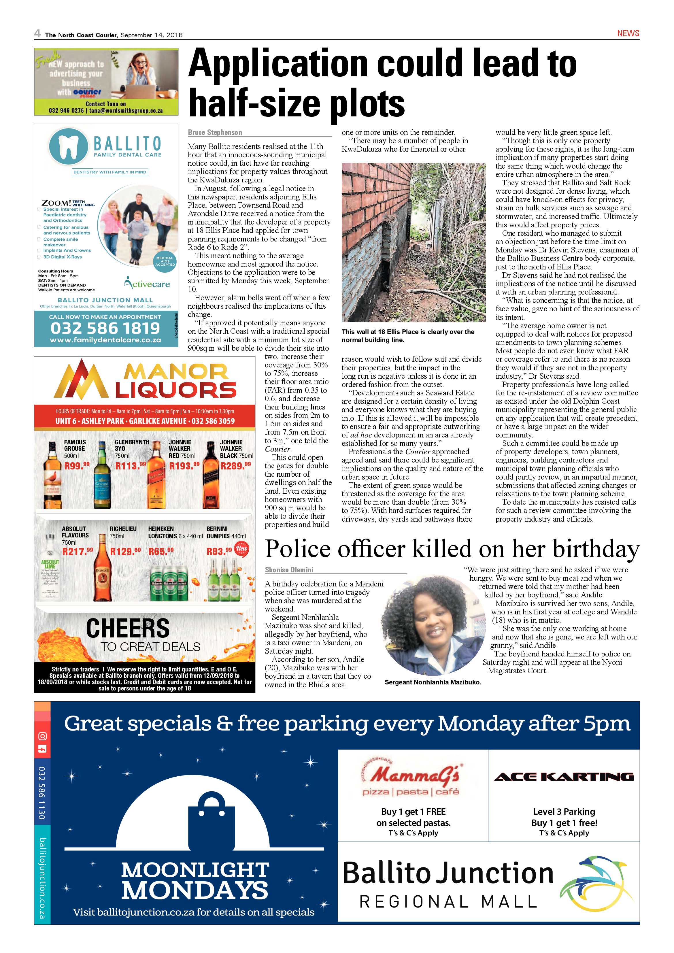 The North Coast Courier – 14 September 2018 page 4