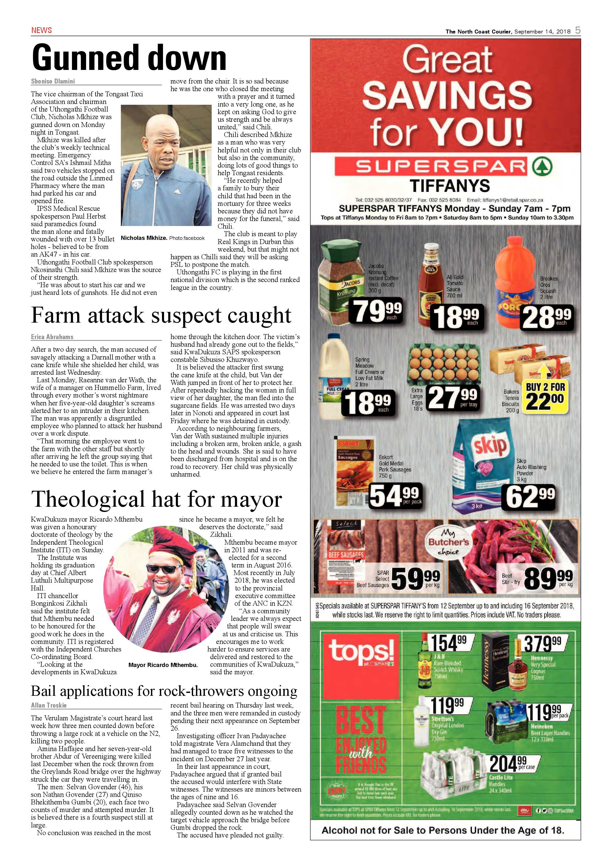 The North Coast Courier – 14 September 2018 page 5