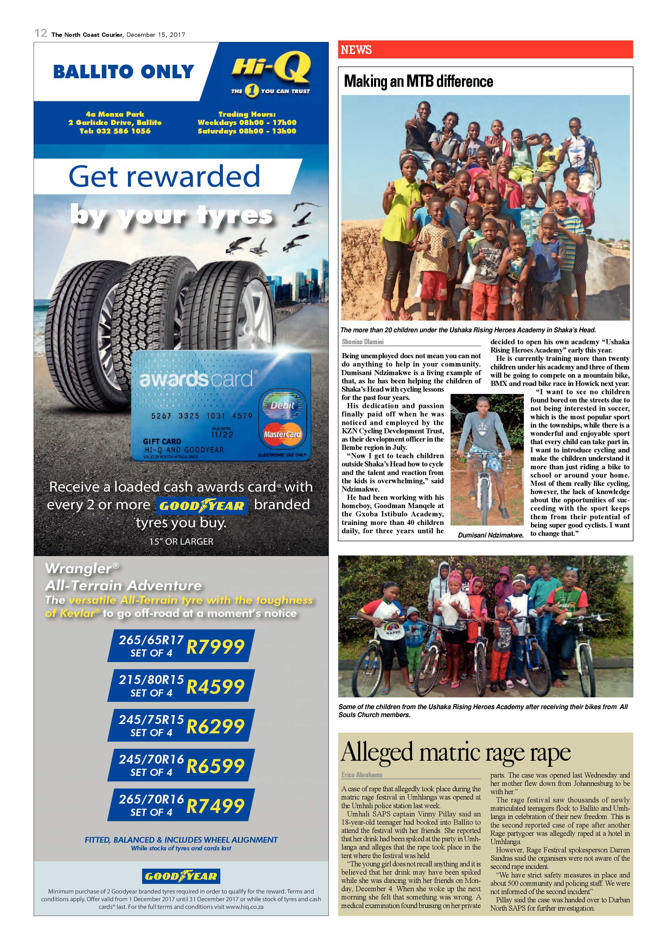 The North Coast Courier – 15 December 2017 page 12