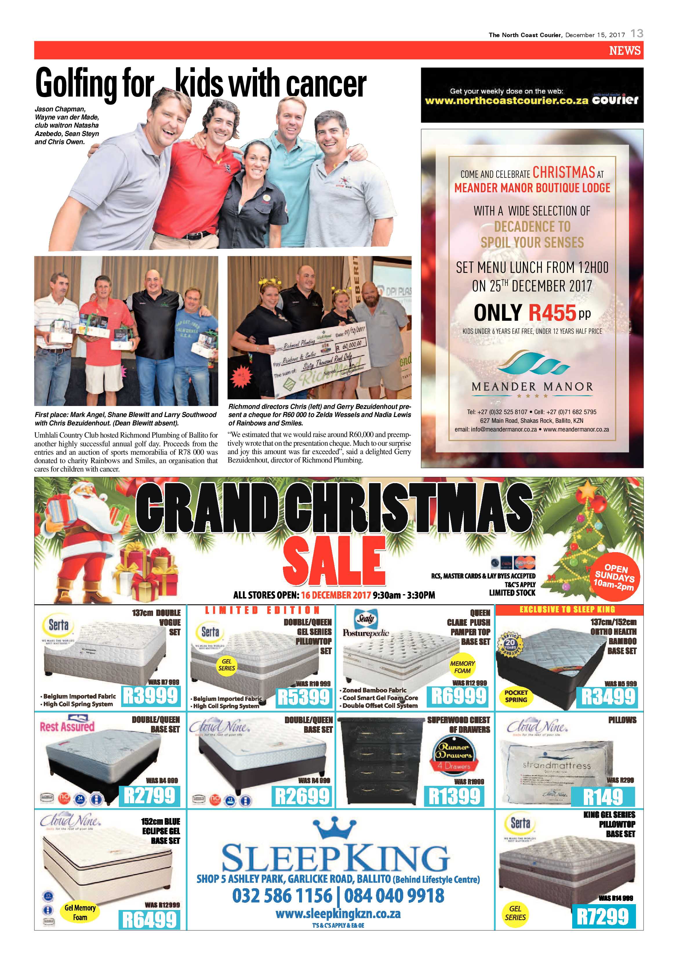 The North Coast Courier – 15 December 2017 page 13