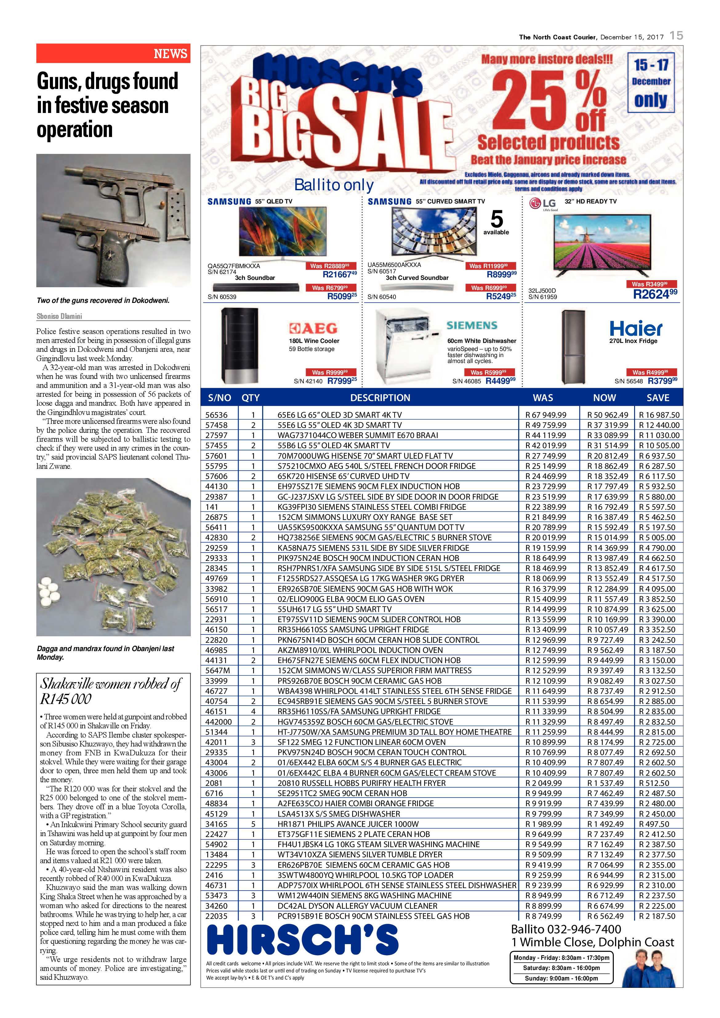 The North Coast Courier – 15 December 2017 page 15