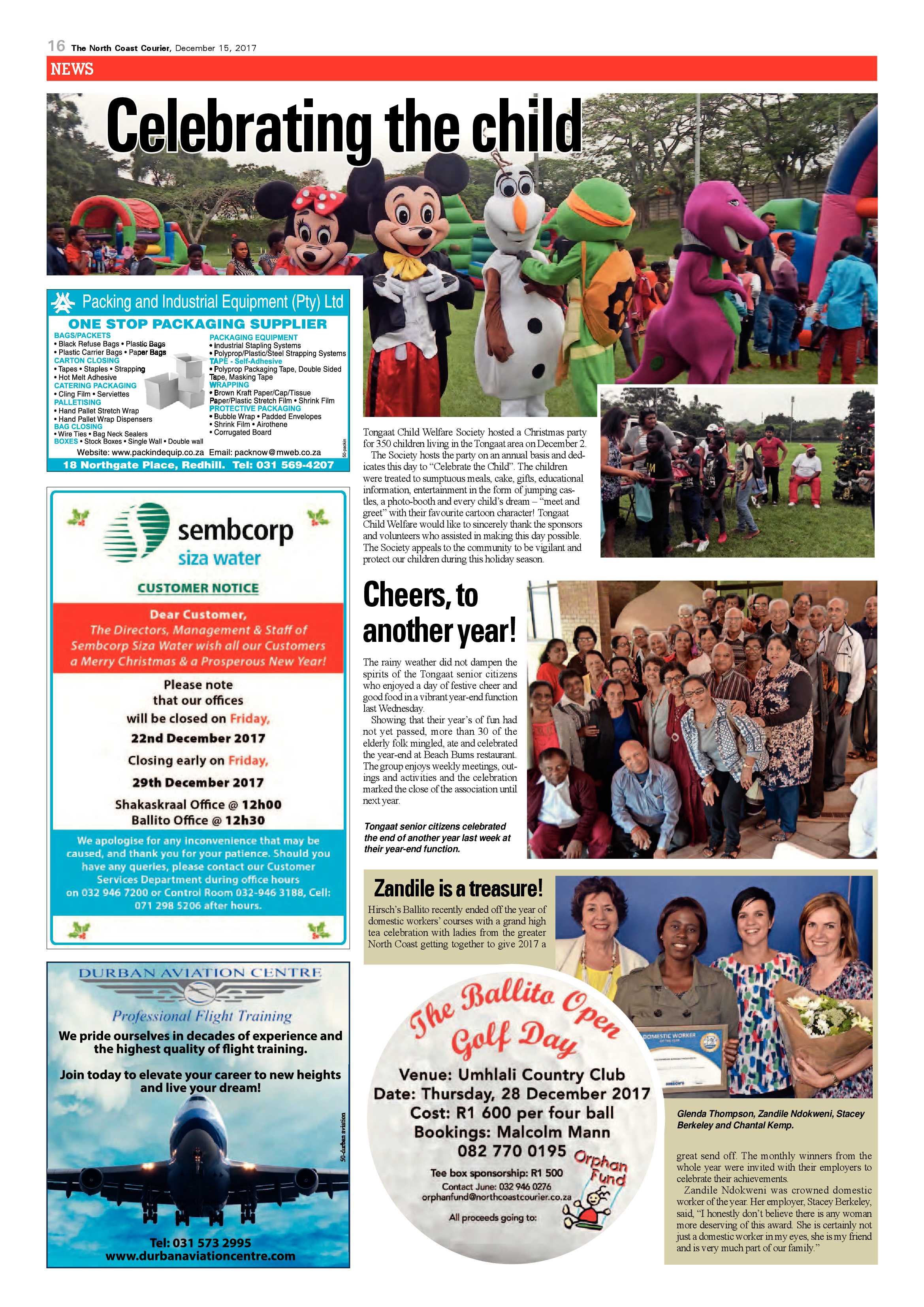The North Coast Courier – 15 December 2017 page 16