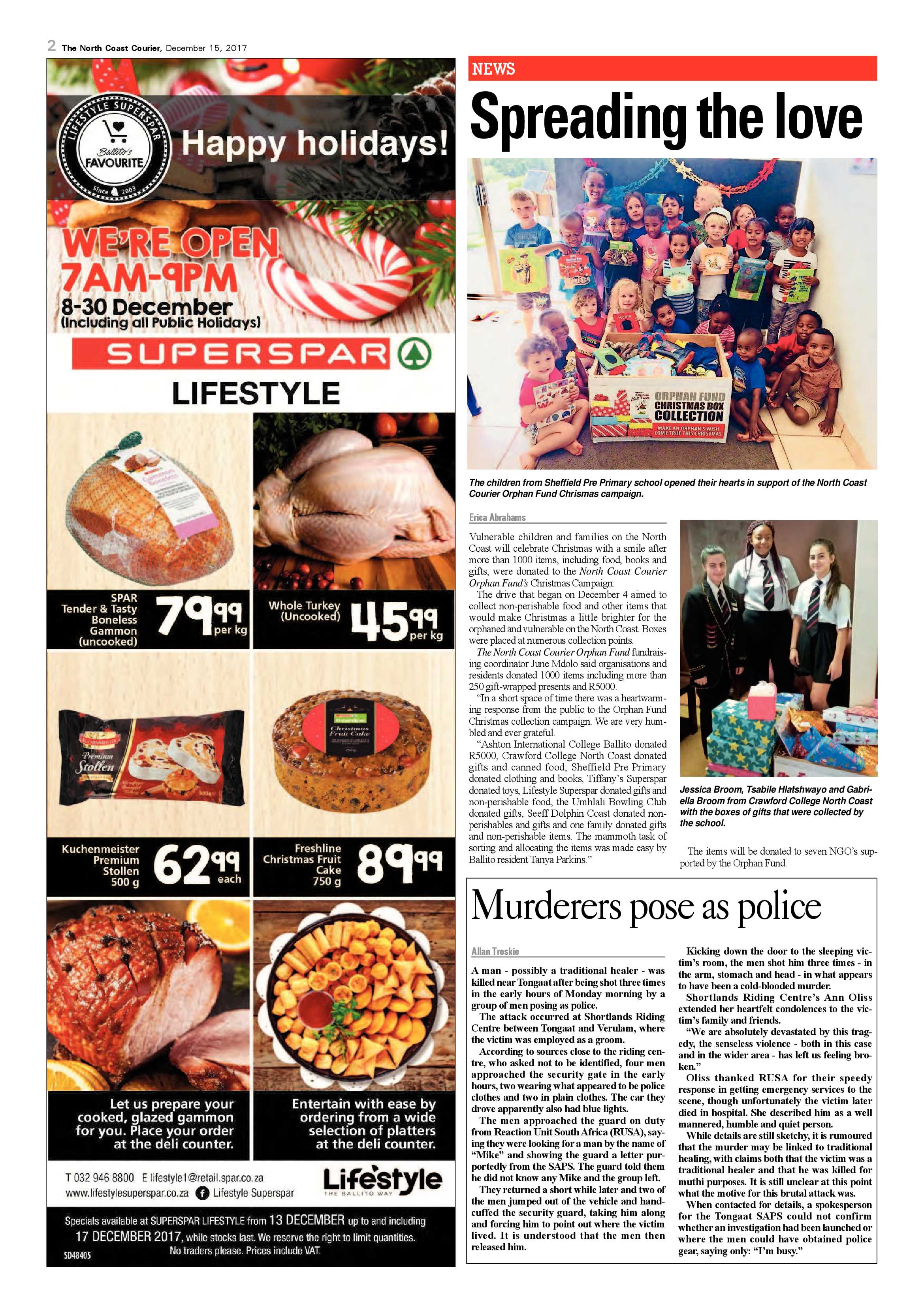 The North Coast Courier – 15 December 2017 page 2