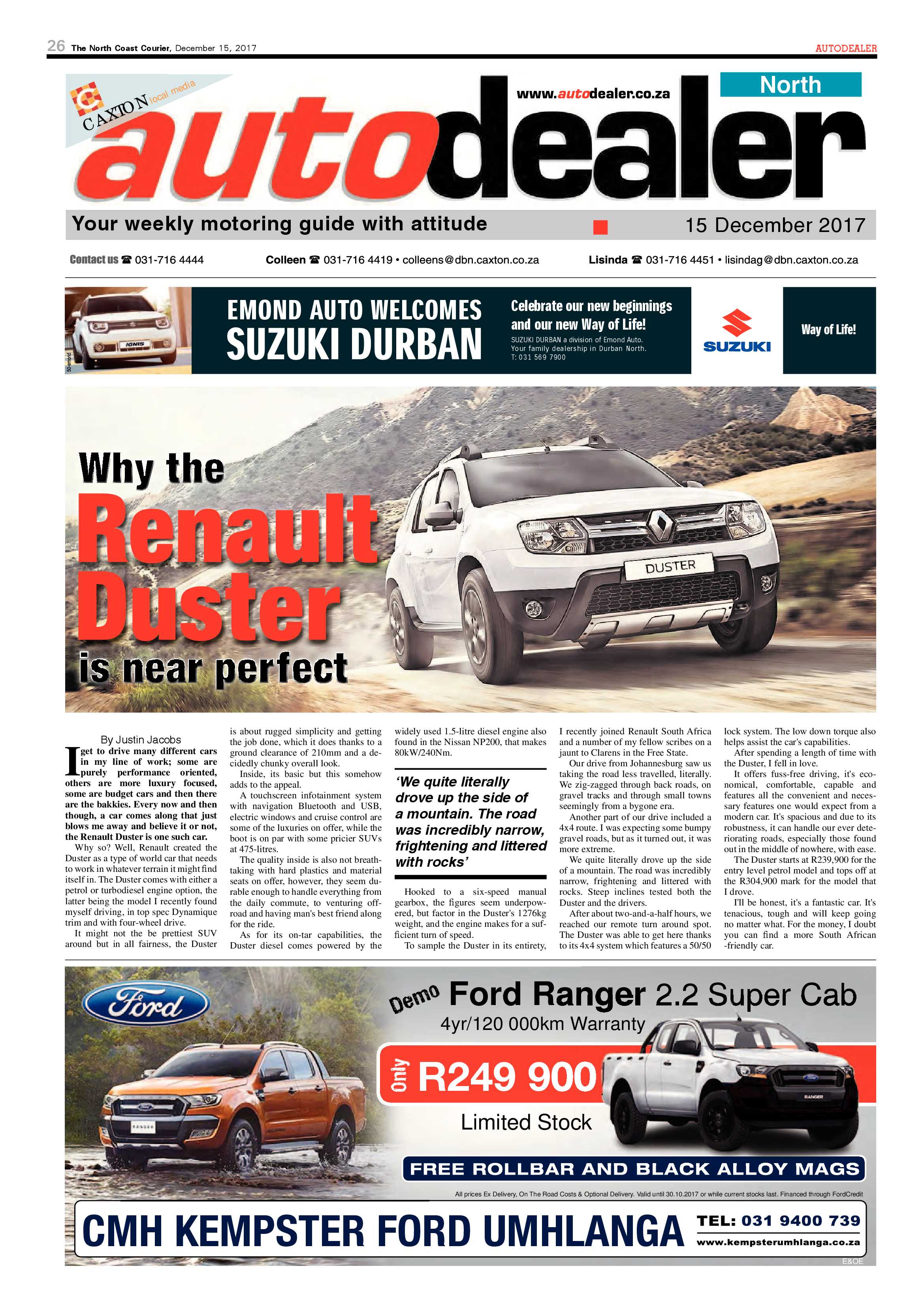 The North Coast Courier – 15 December 2017 page 26